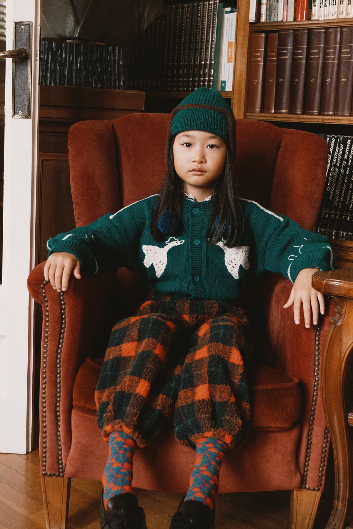 GEESE EMBROIDERY CARDIGAN