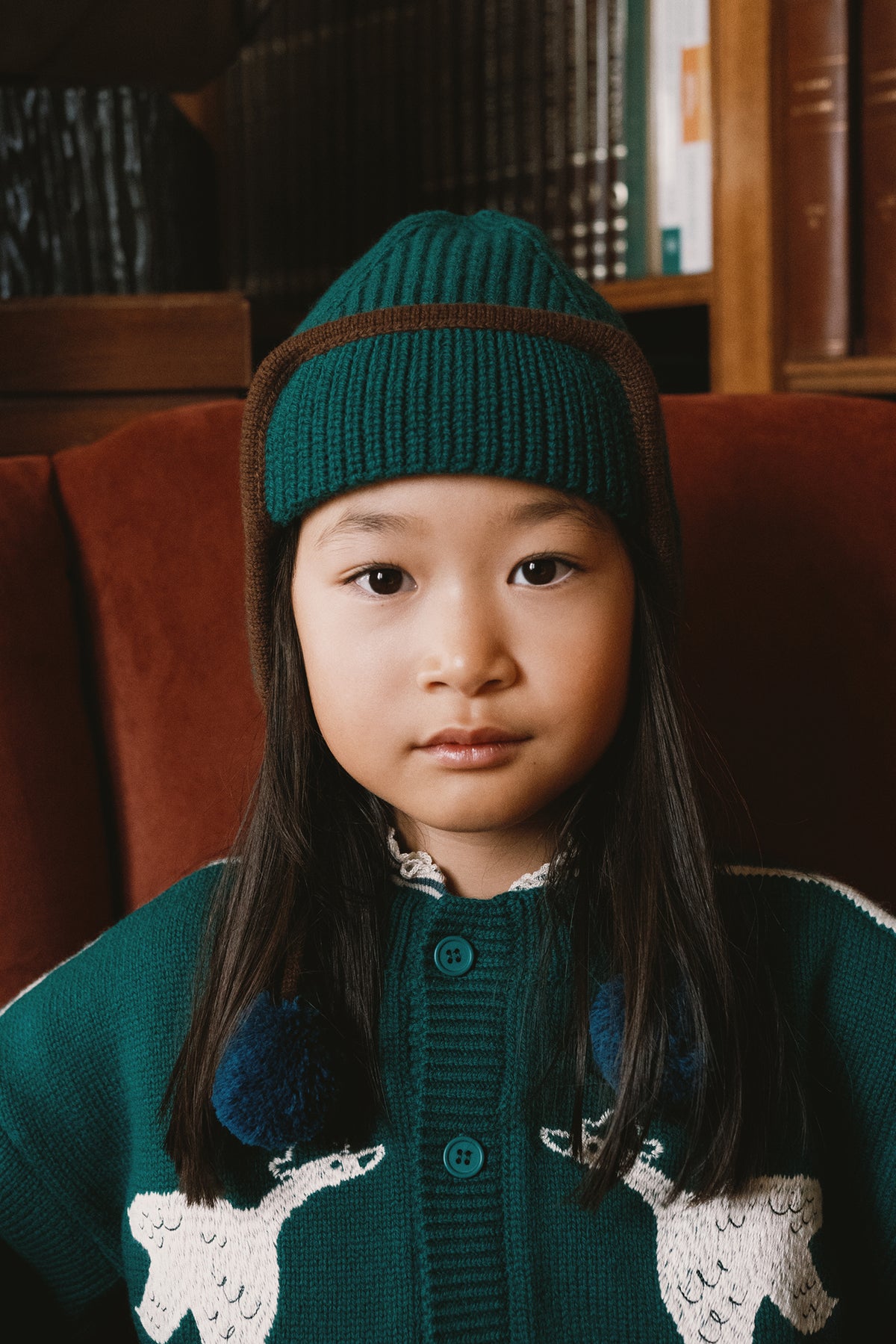 GEESE EMBROIDERY CARDIGAN
