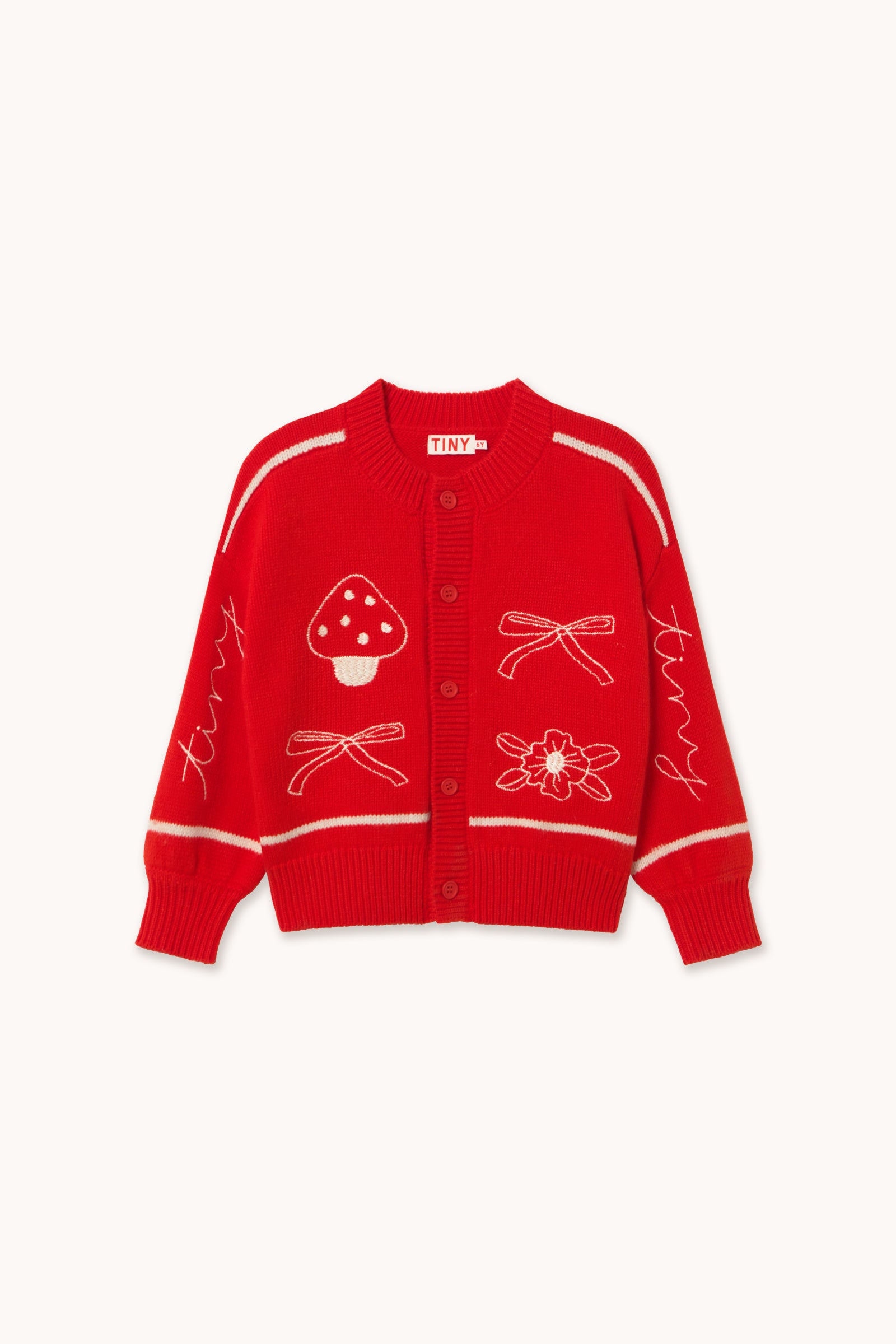 BOWS EMBROIDERY CARDIGAN