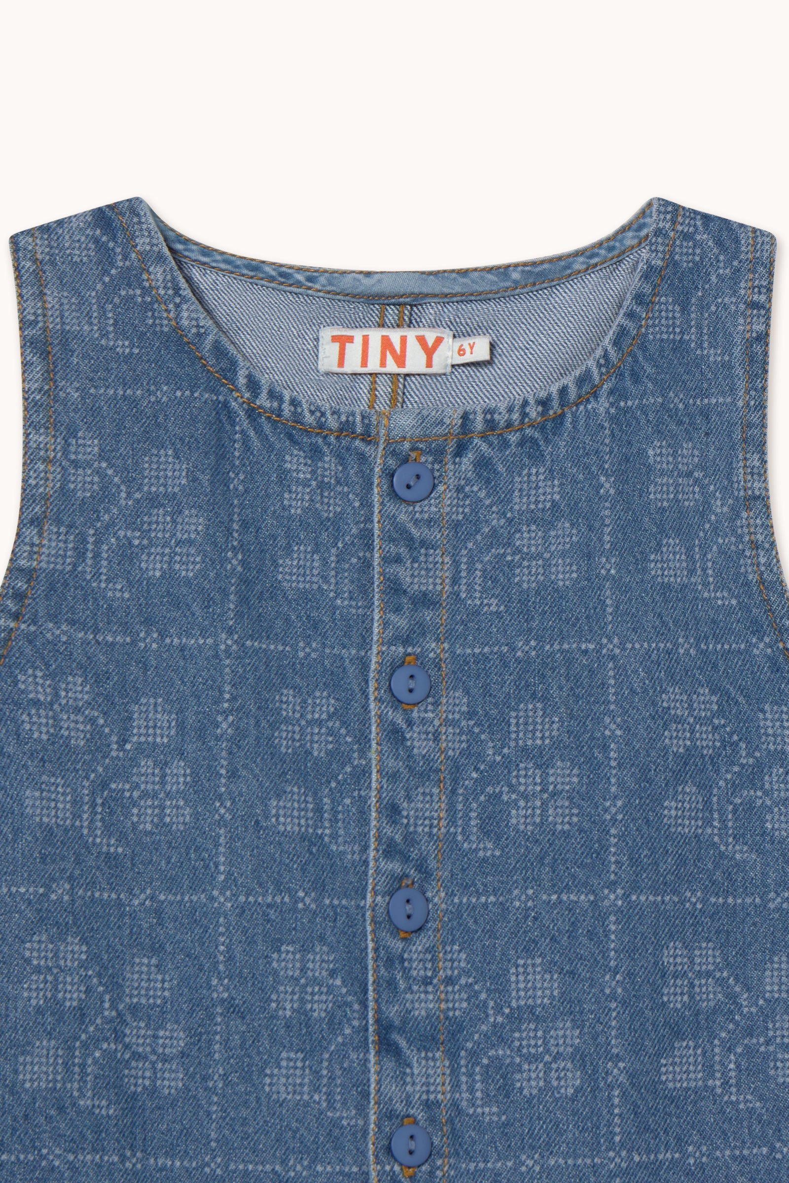 DENIMOVERALL LANG DOTS FLOWERS