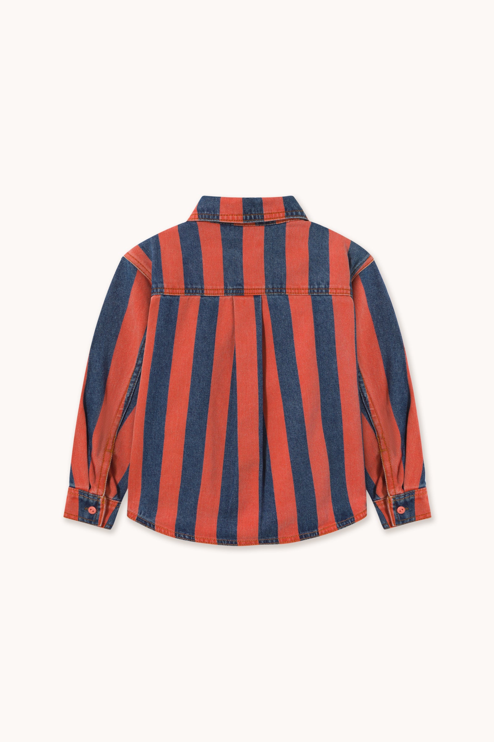 RED STRIPES DENIM SHIRT