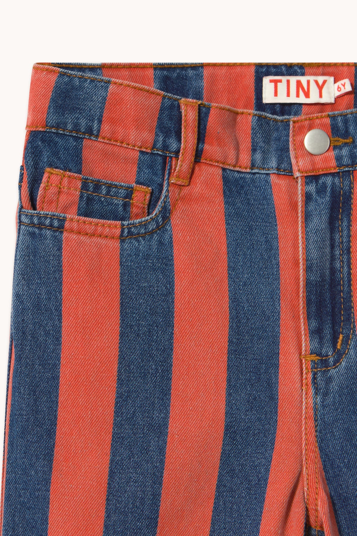RED STRIPES STRAIGHT DENIM PANT