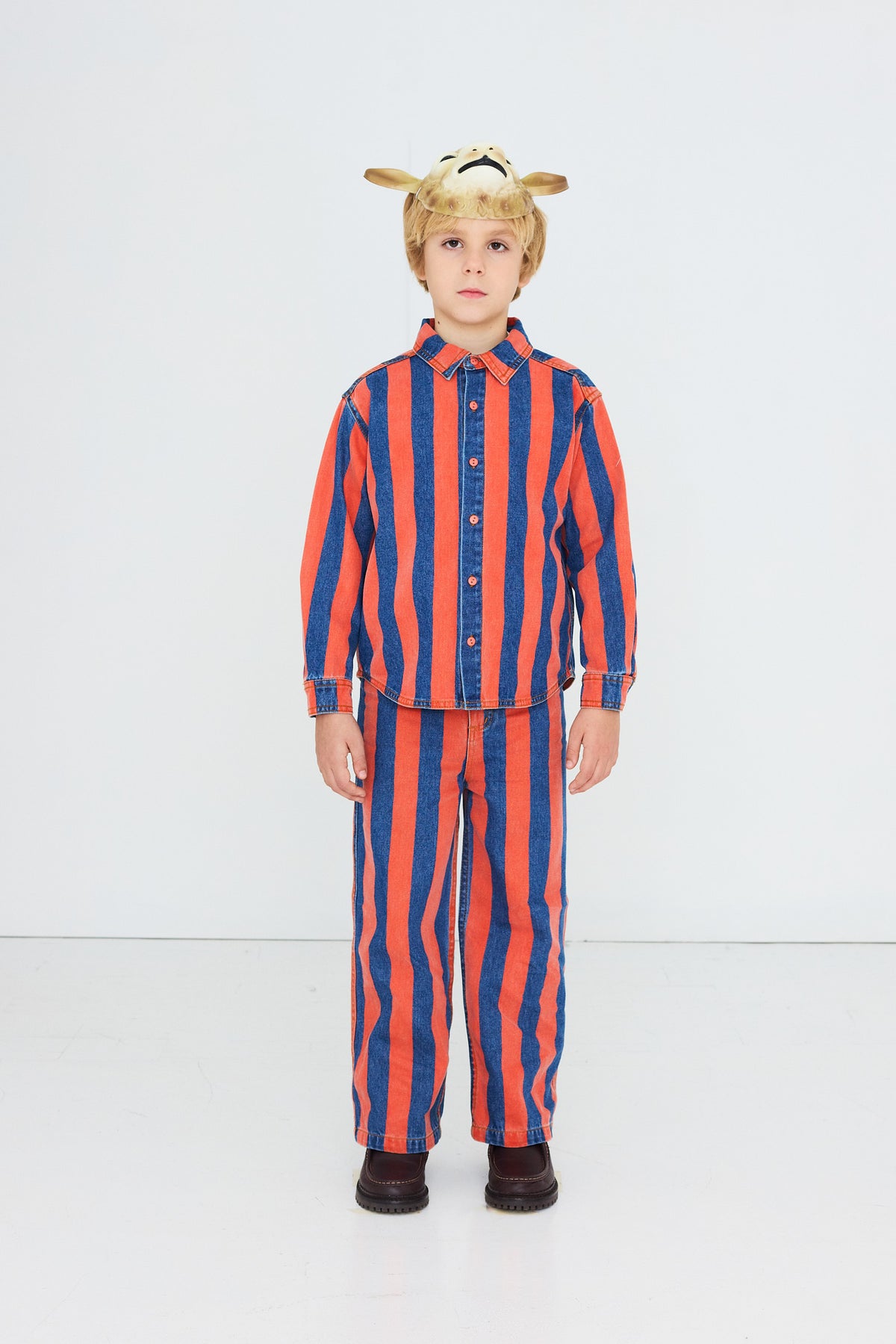 RED STRIPES STRAIGHT DENIM PANT