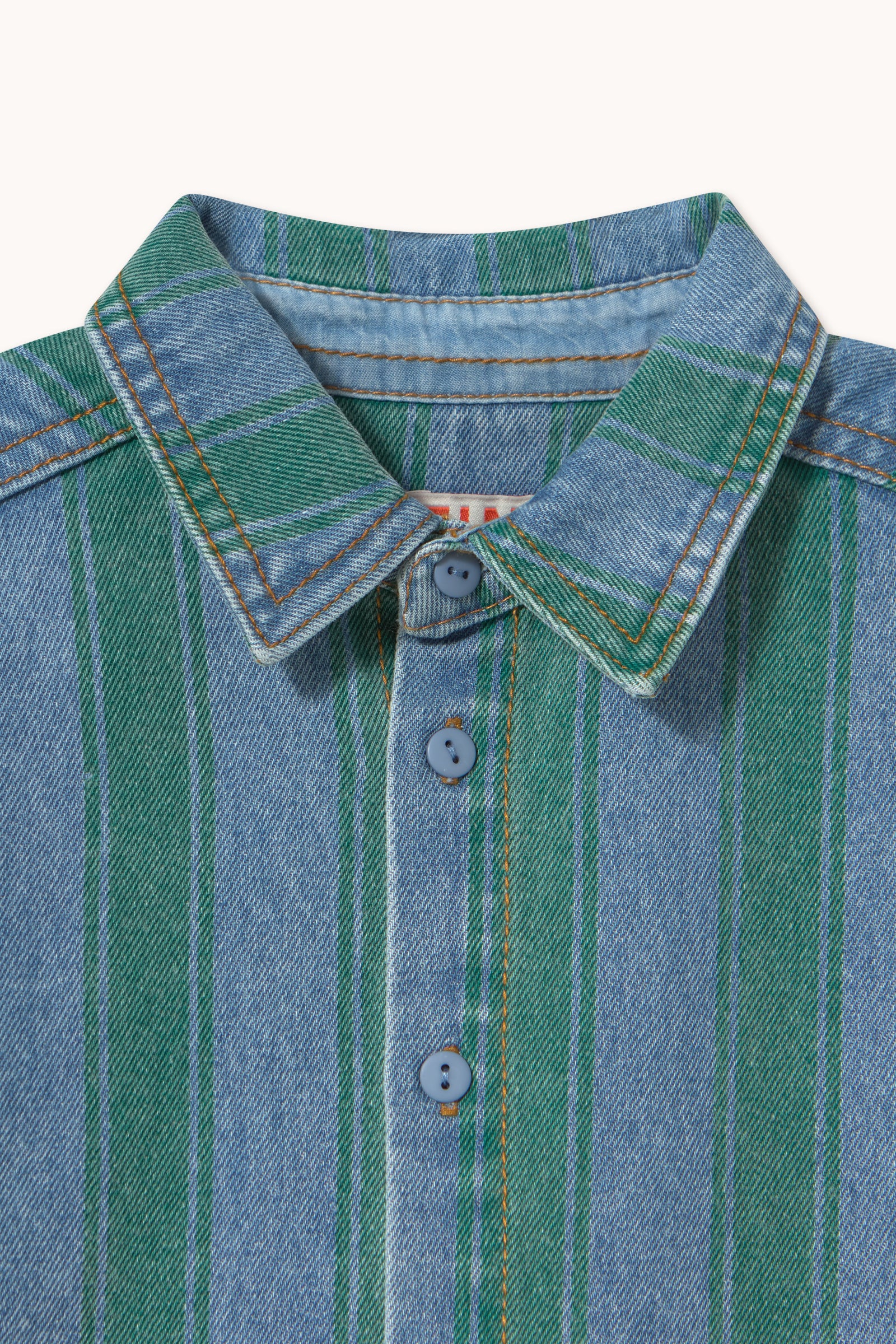 DENIMHEMD RETRO STRIPES