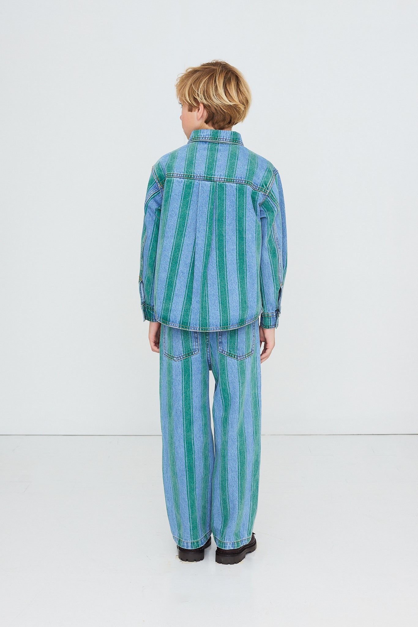 DENIMHEMD RETRO STRIPES