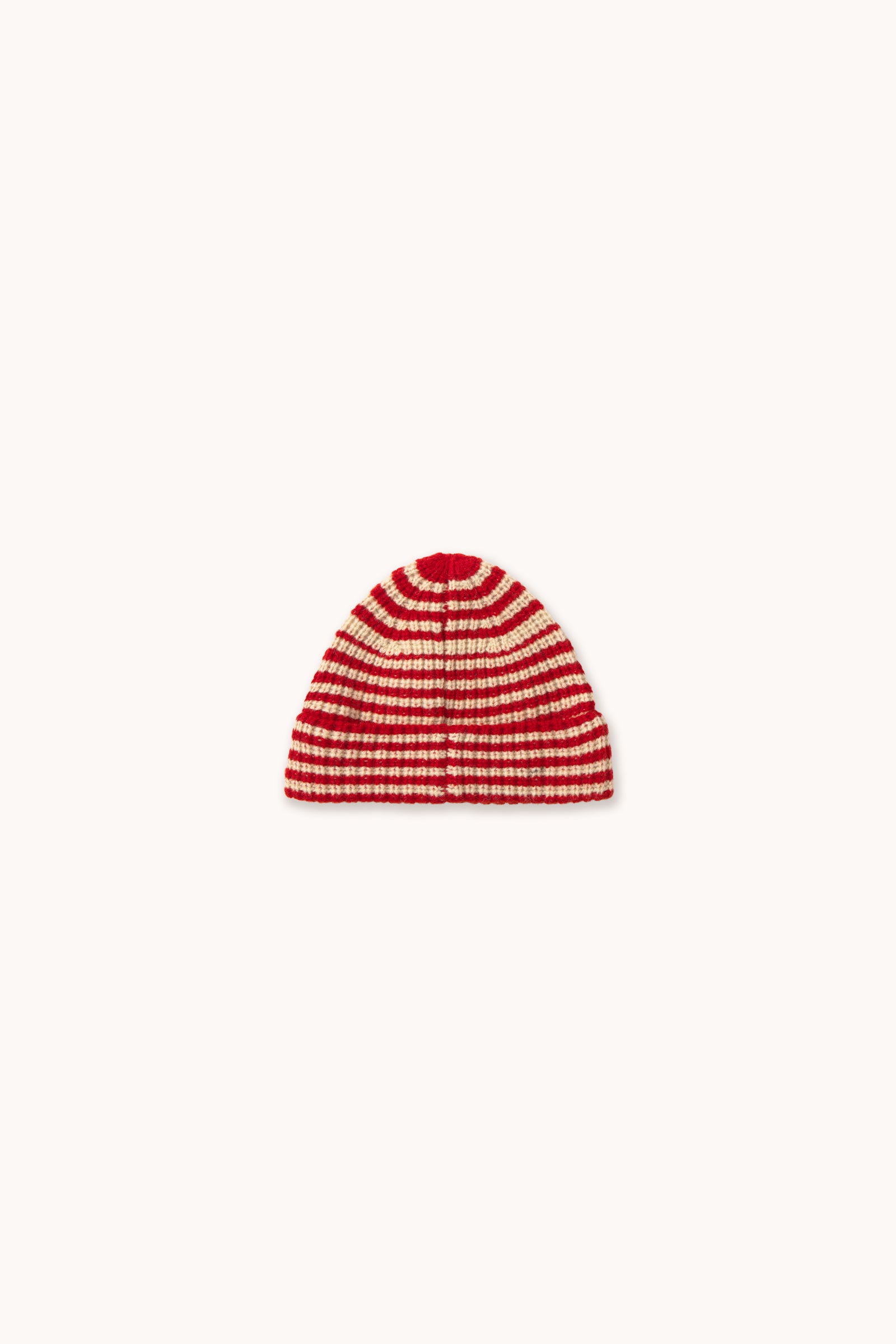 FLUFFY STRIPED 100% WOOL BEANIE