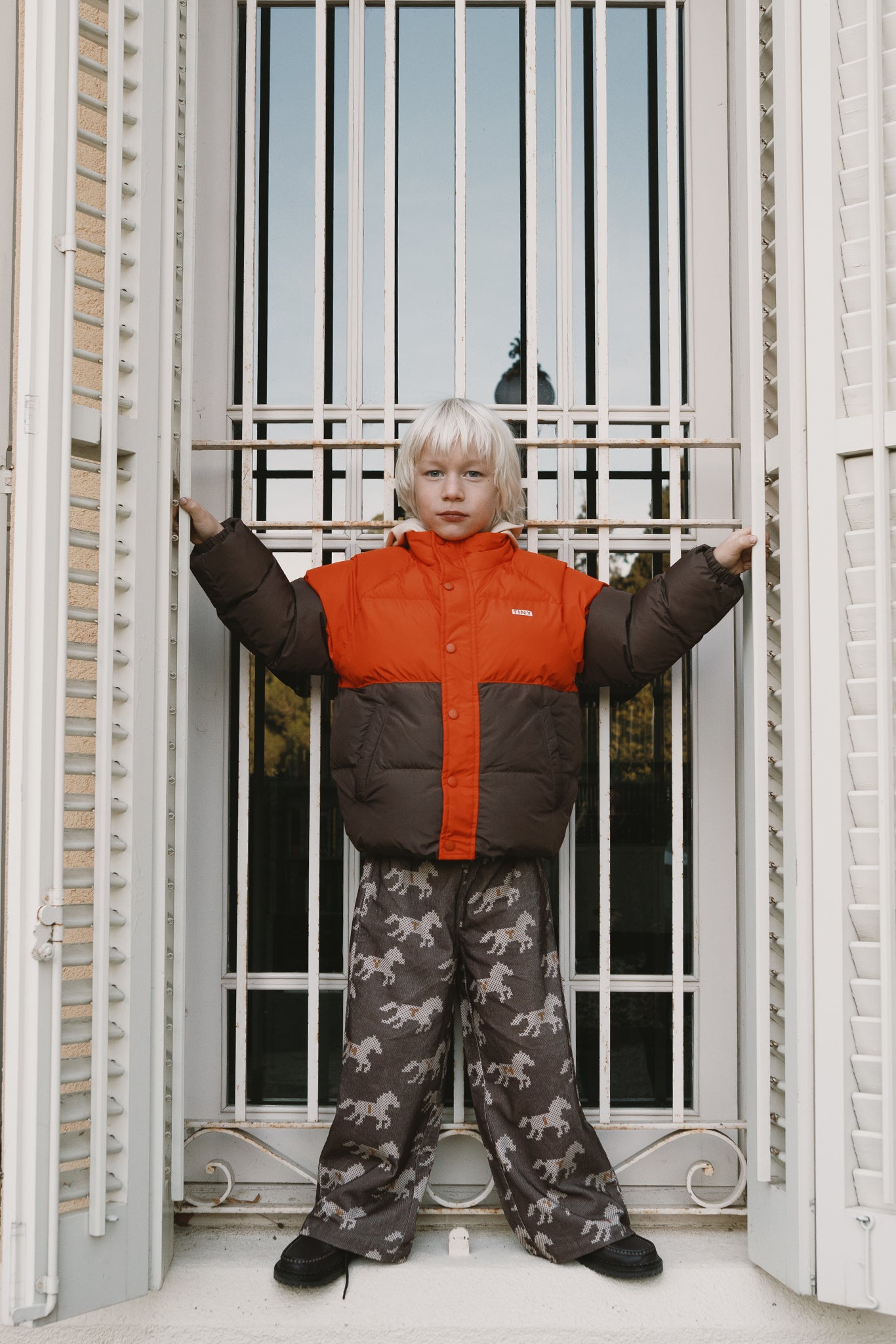 COLOR BLOCK SHORT PADDED JACKET