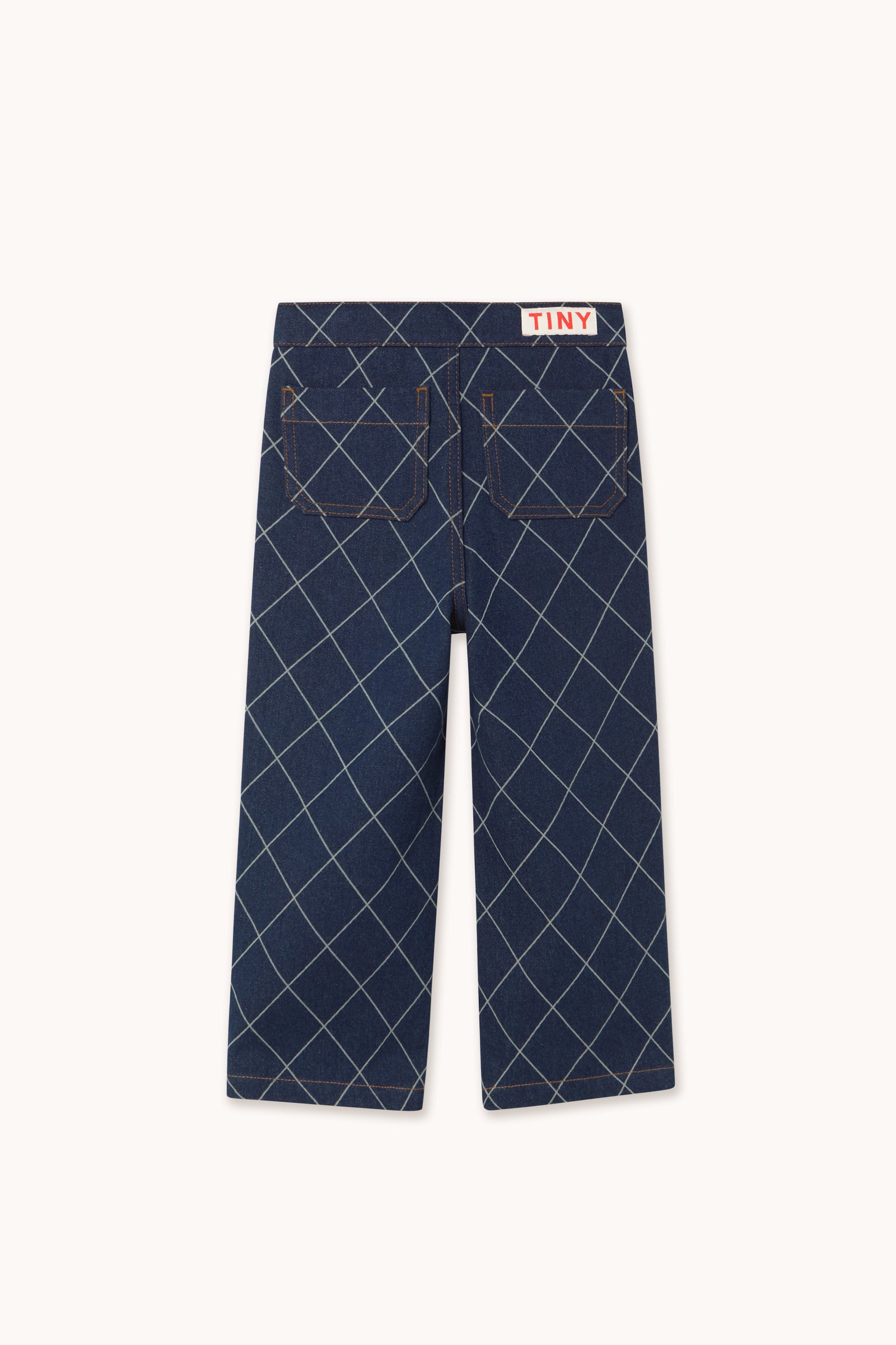 DENIMHOSE MIT FRANSEN DIAMOND PATTERN