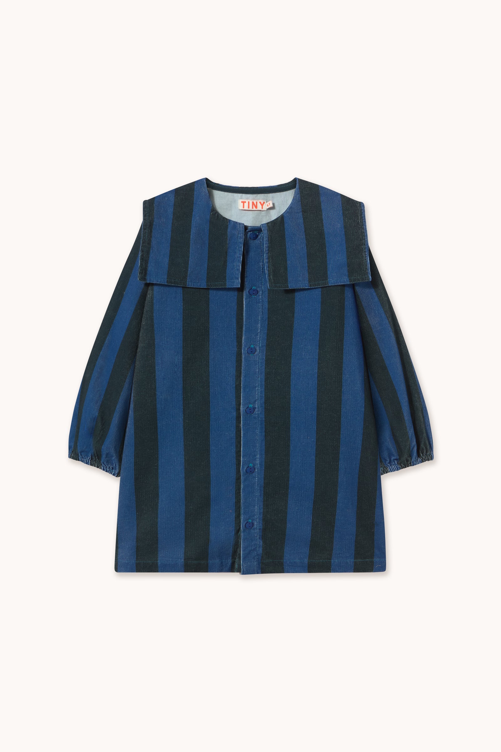 BLUE STRIPES CORDUROY DRESS