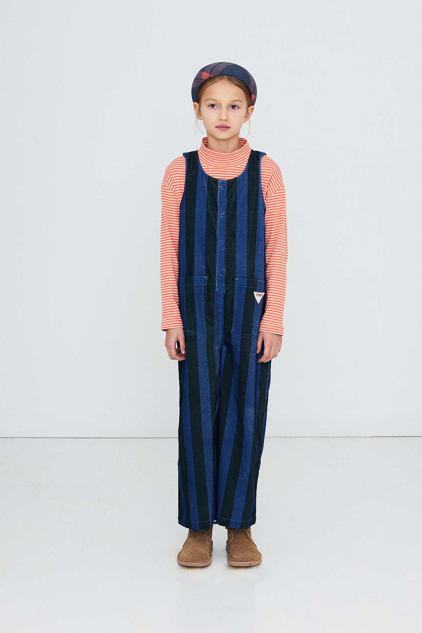 BLUE STRIPES CORDUROY OVERALL