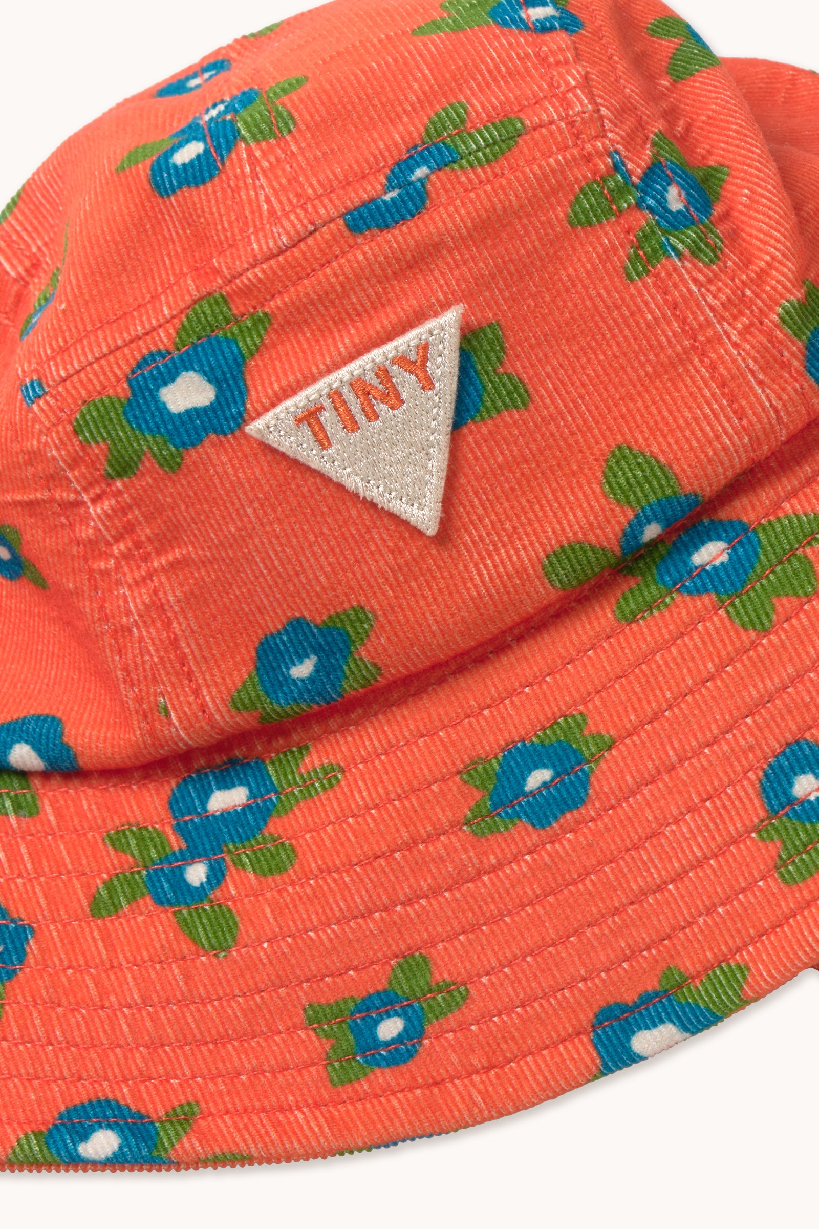 BLUE FLOWERS CORDUROY BUCKET HAT