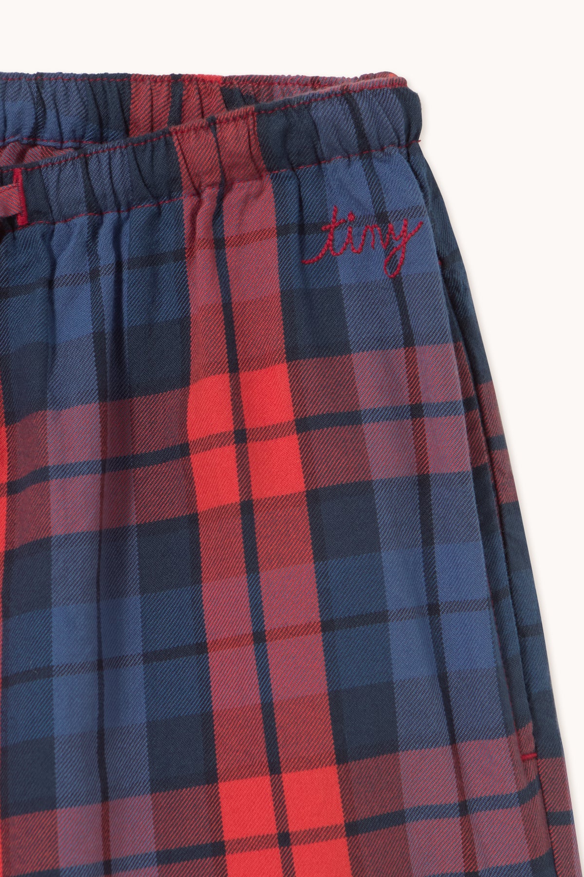 CHECK POPLIN PANT