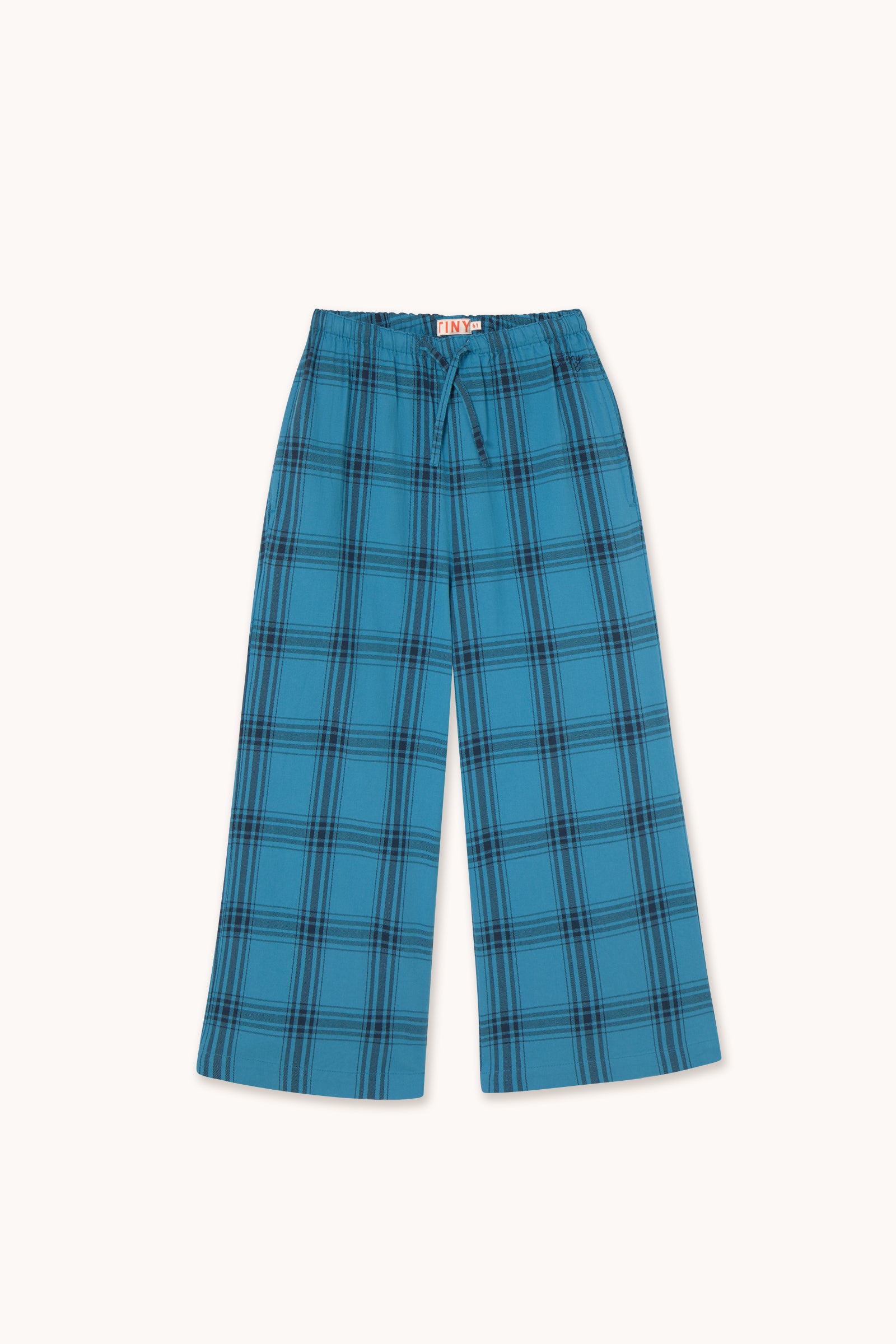 POPELINEHOSE BLUE CHECK