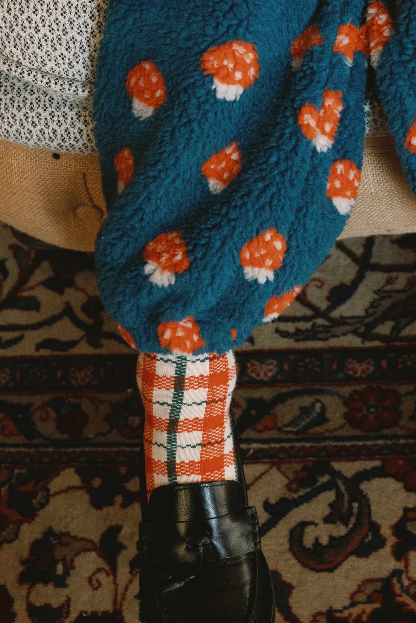 TINY MUSHROOMS SHERPA SWEATPANT