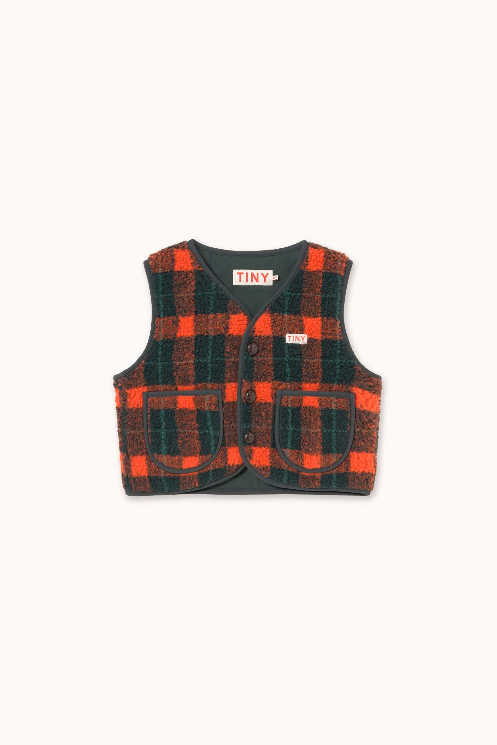 PADDED RED CHECK VEST