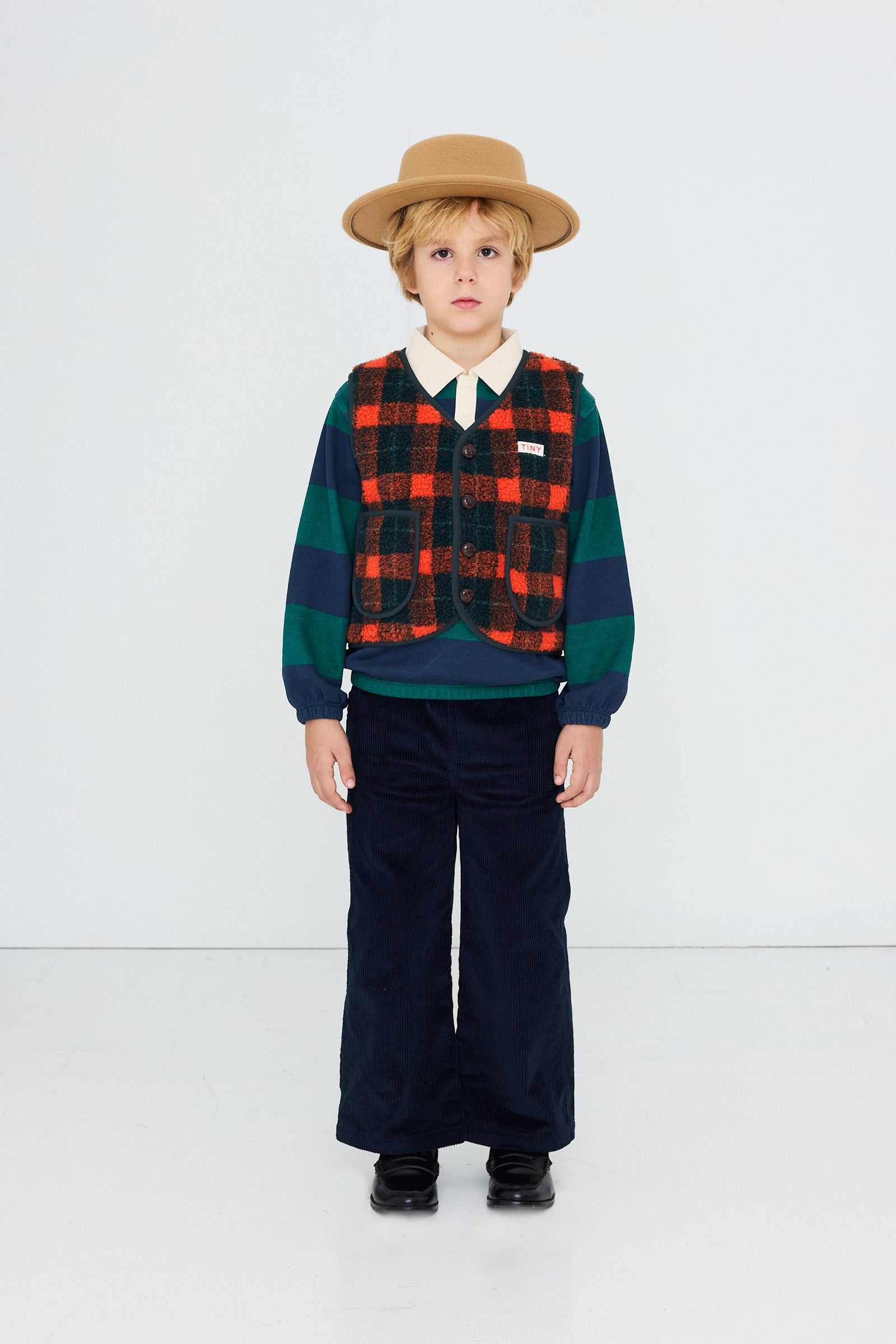 PADDED RED CHECK VEST