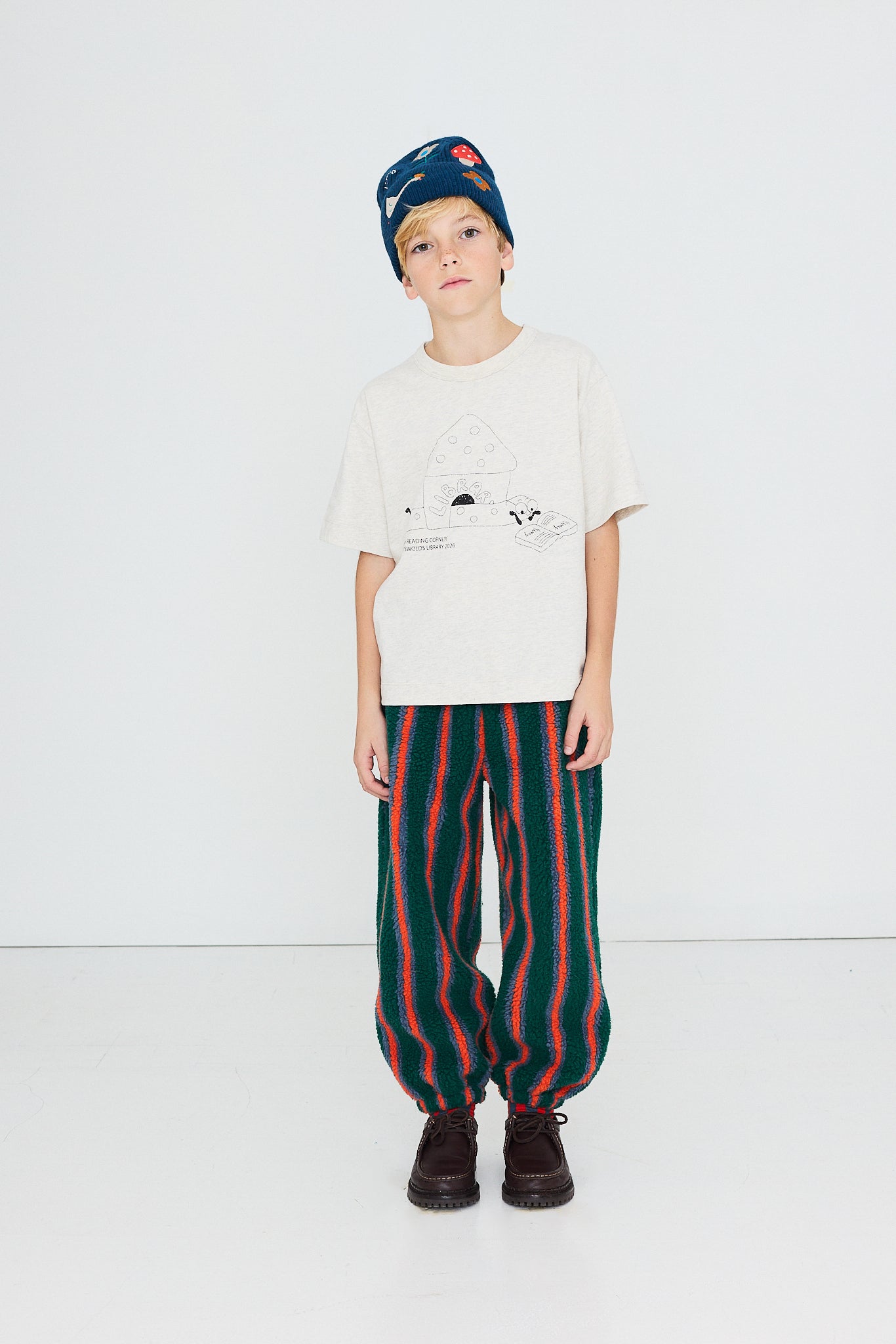 MULTICOLOR STRIPES SHERPA SWEATPANT