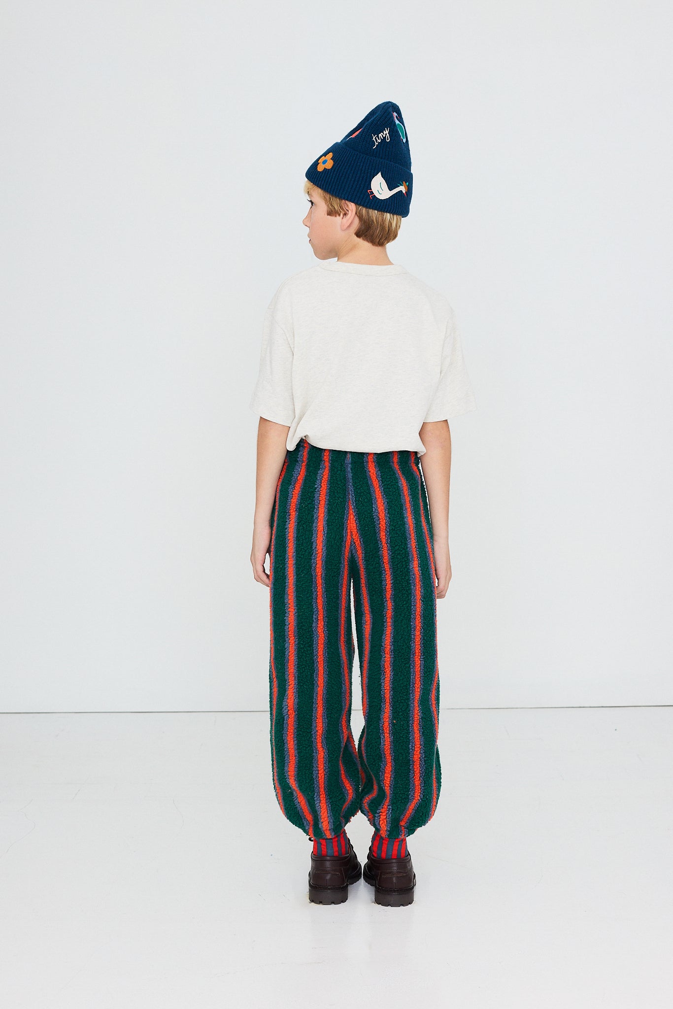 MULTICOLOR STRIPES SHERPA SWEATPANT