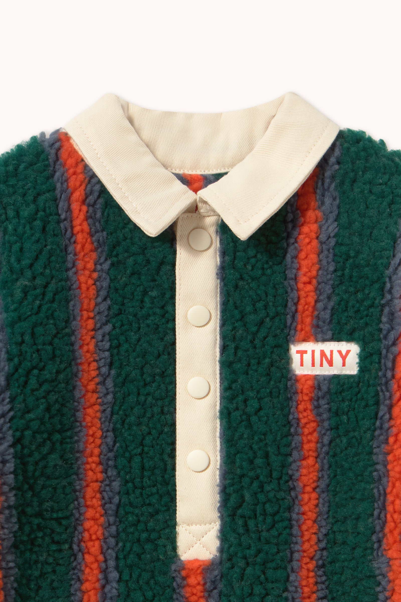 MULTICOLOR STRIPES POLO SHERPA ONE-PIECE