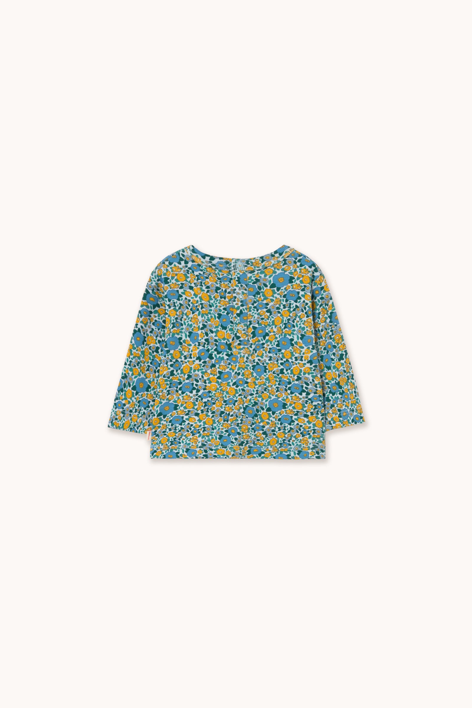 BABY-GERIPPTES T-SHIRT FLOWER PATTERN