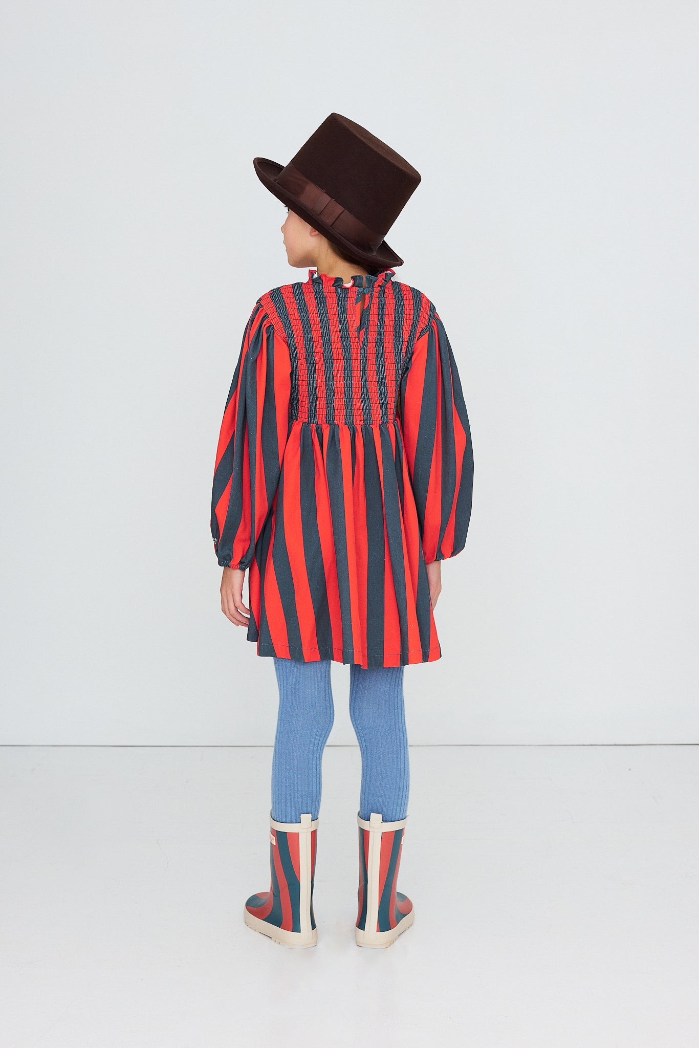 RED-BLUE STRIPES DRESS
