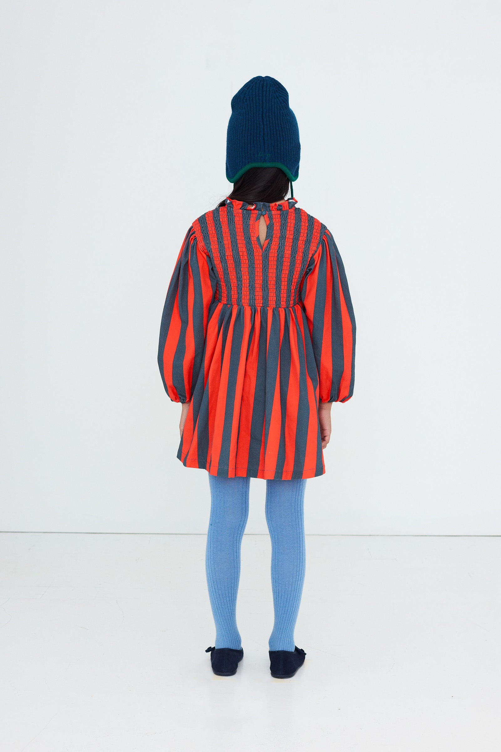 RED-BLUE STRIPES DRESS