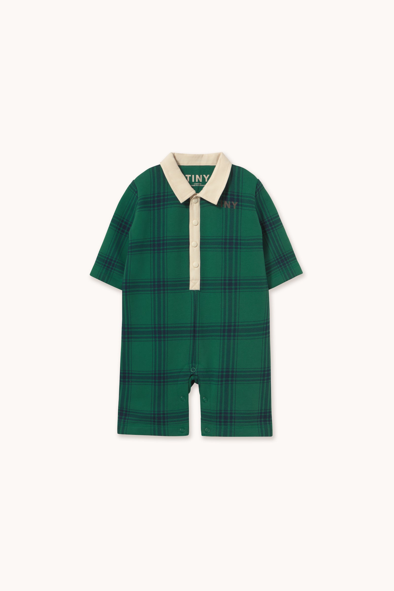 EINTEILER MIT POLOKRAGEN GREEN CHECK