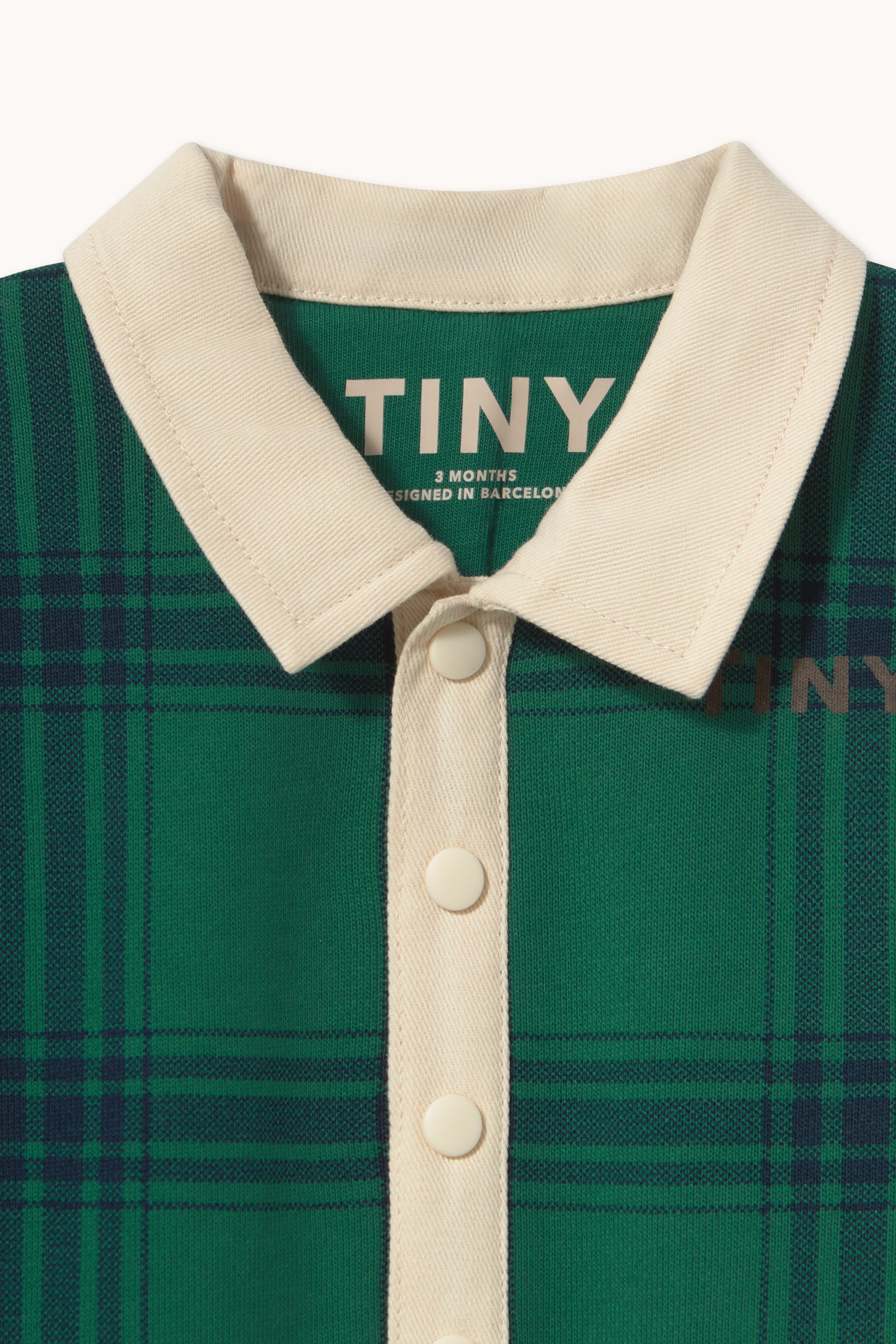EINTEILER MIT POLOKRAGEN GREEN CHECK