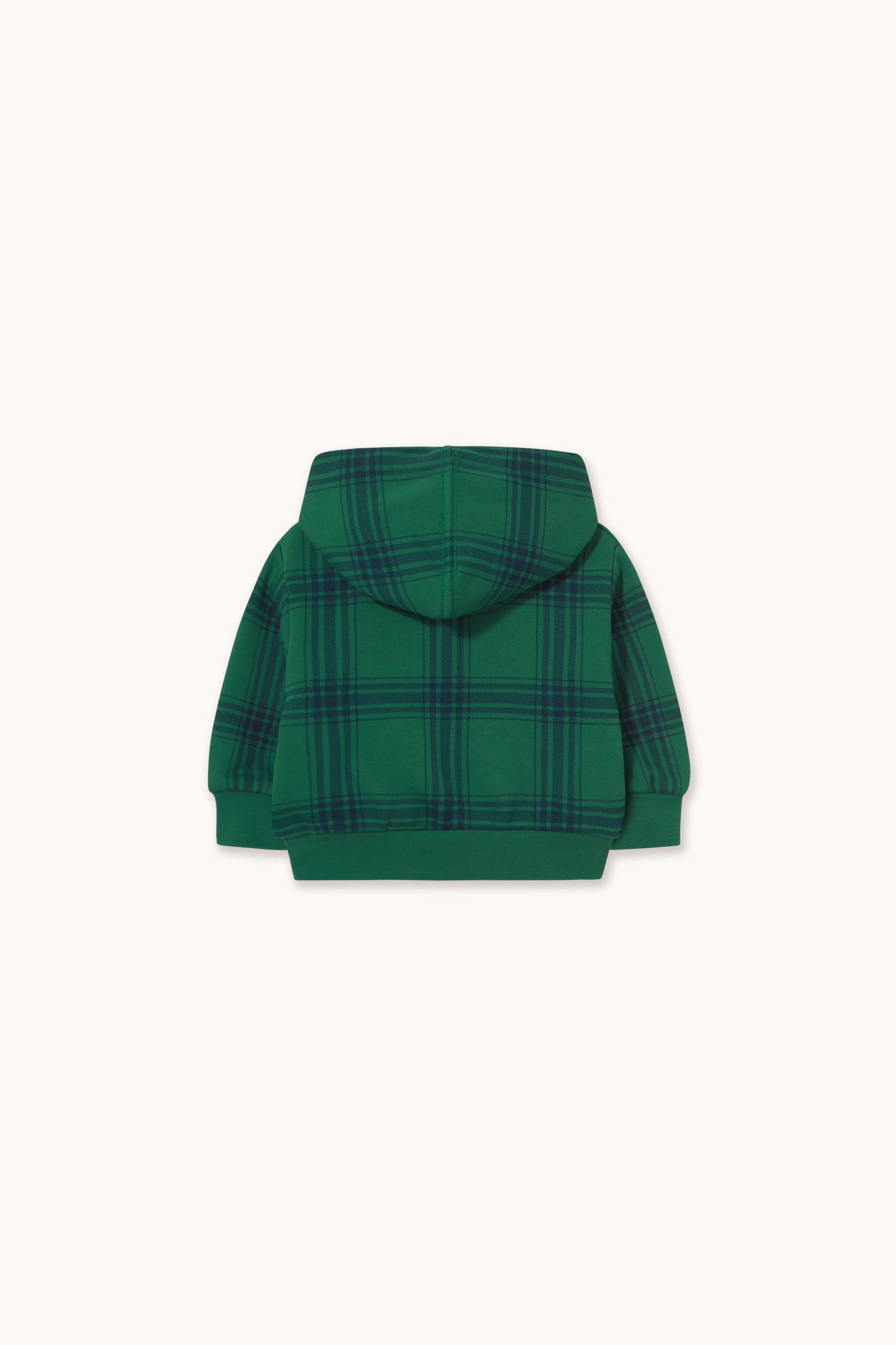 SUDADERA DE BEBÉ CON CAPUCHA GREEN CHECK