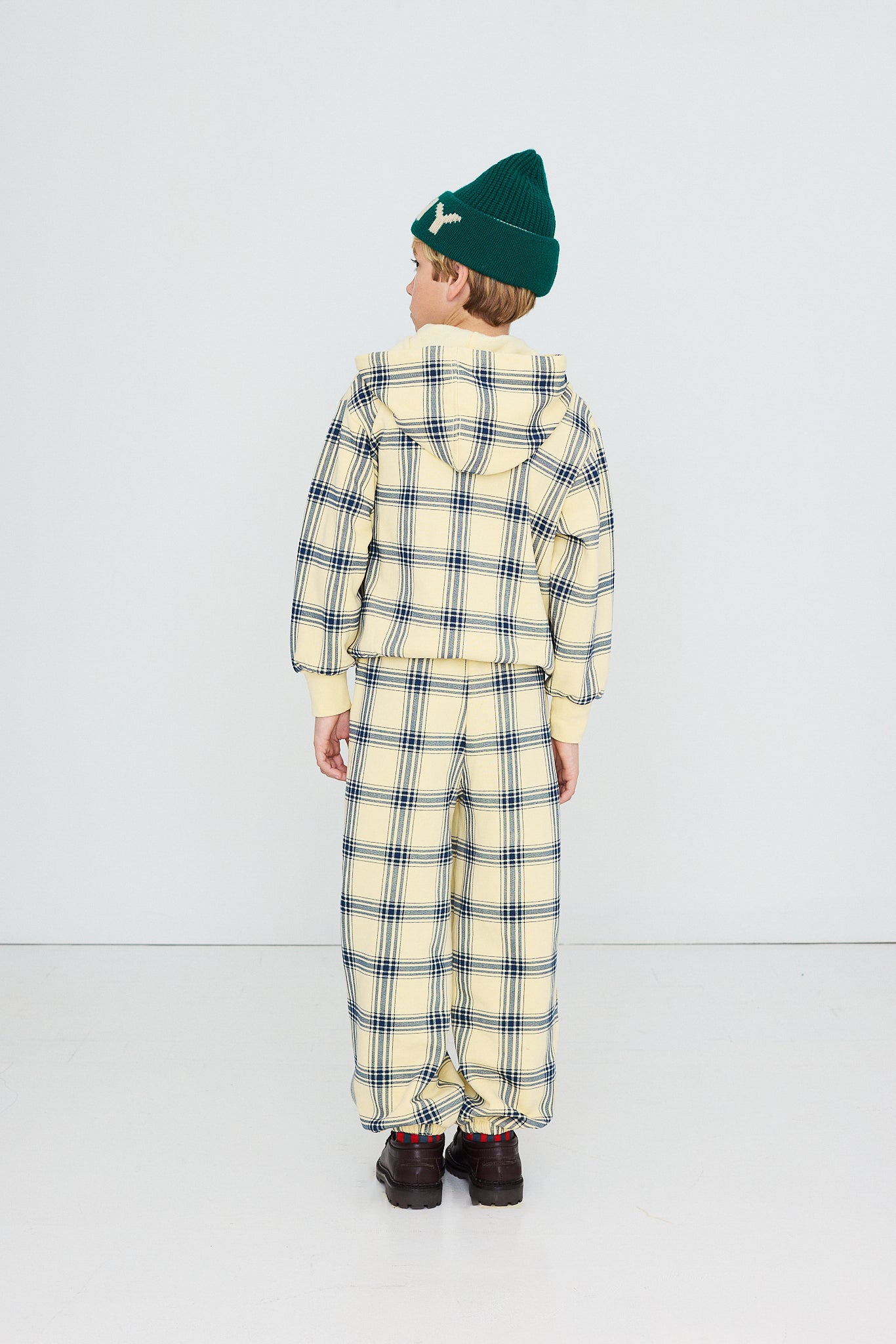 YELLOW CHECK HOODIE