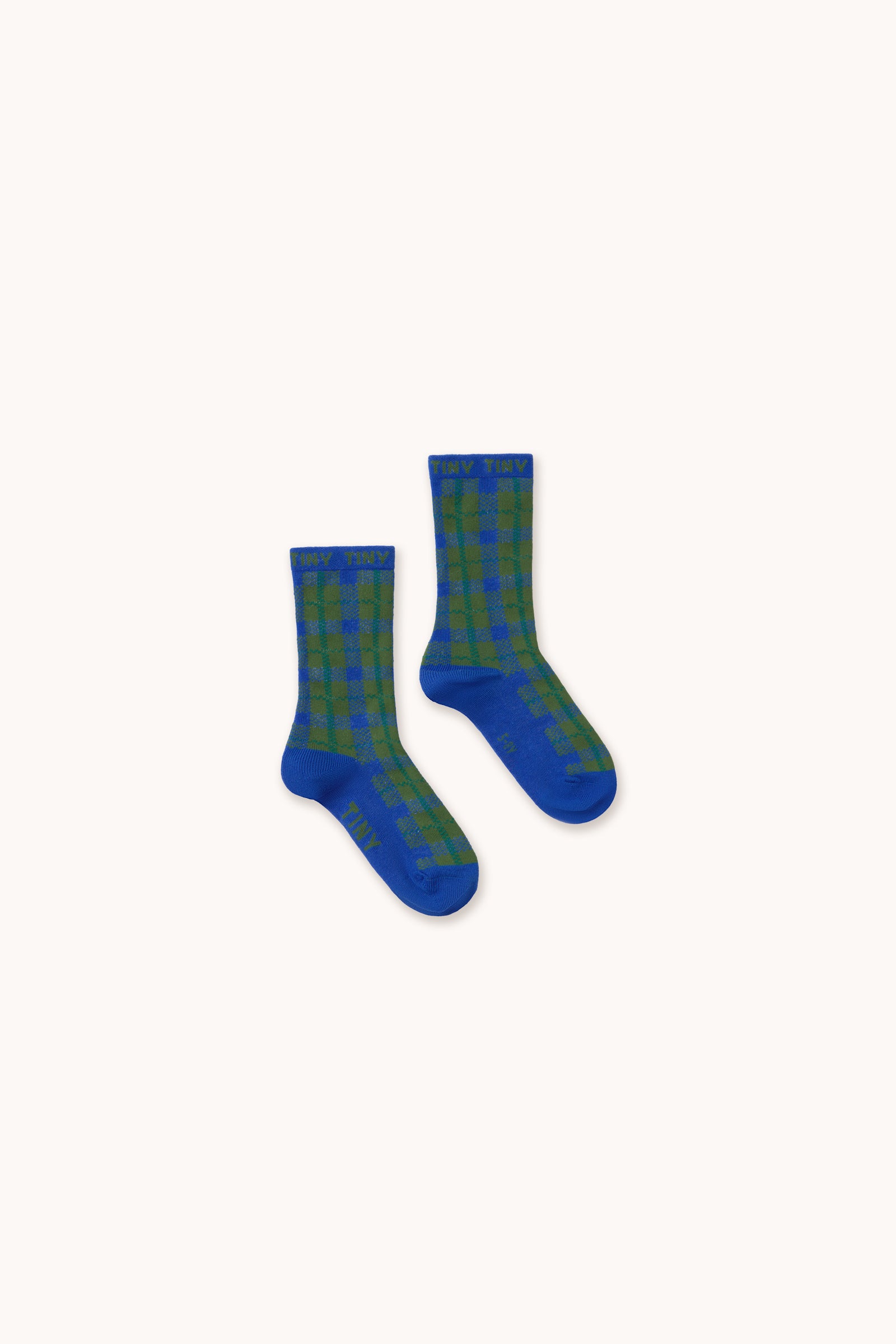 BLUE CHECK MEDIUM SOCKS