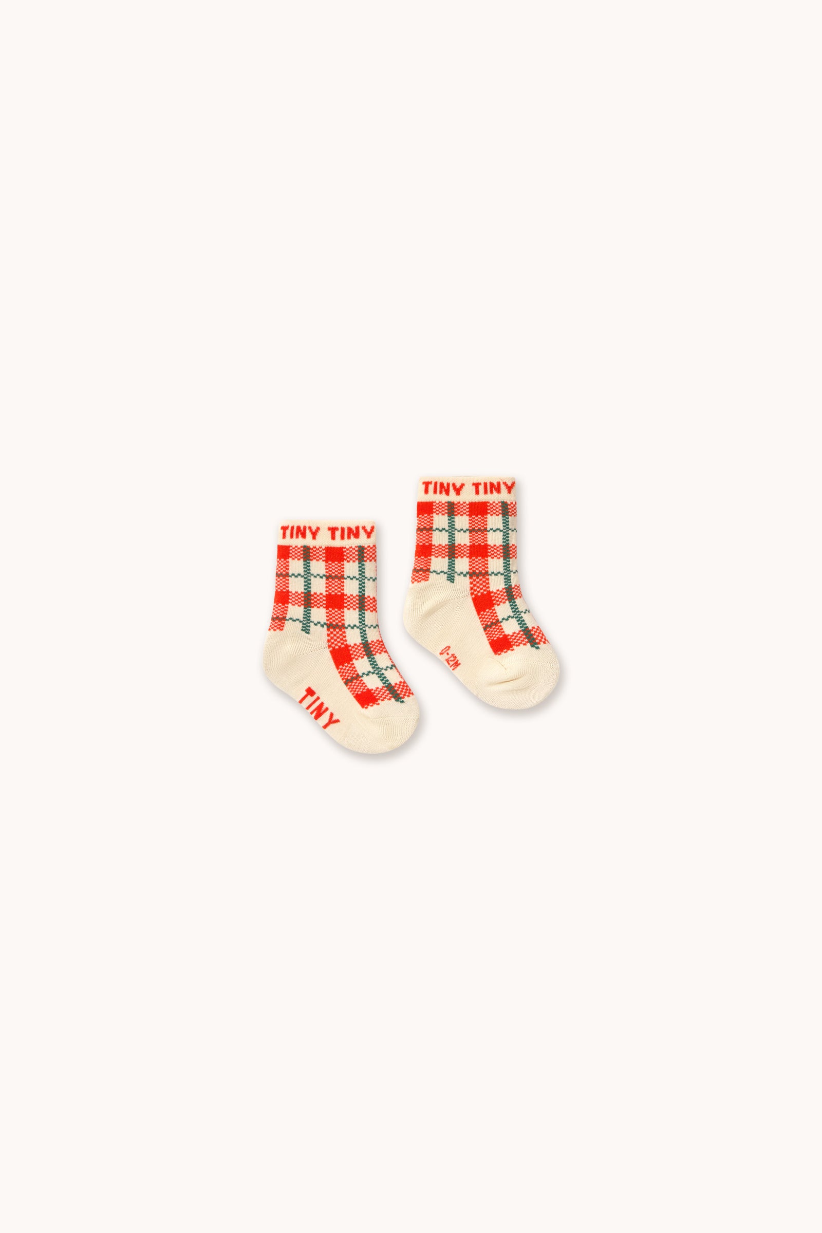 CREAM CHECK MEDIUM SOCKS