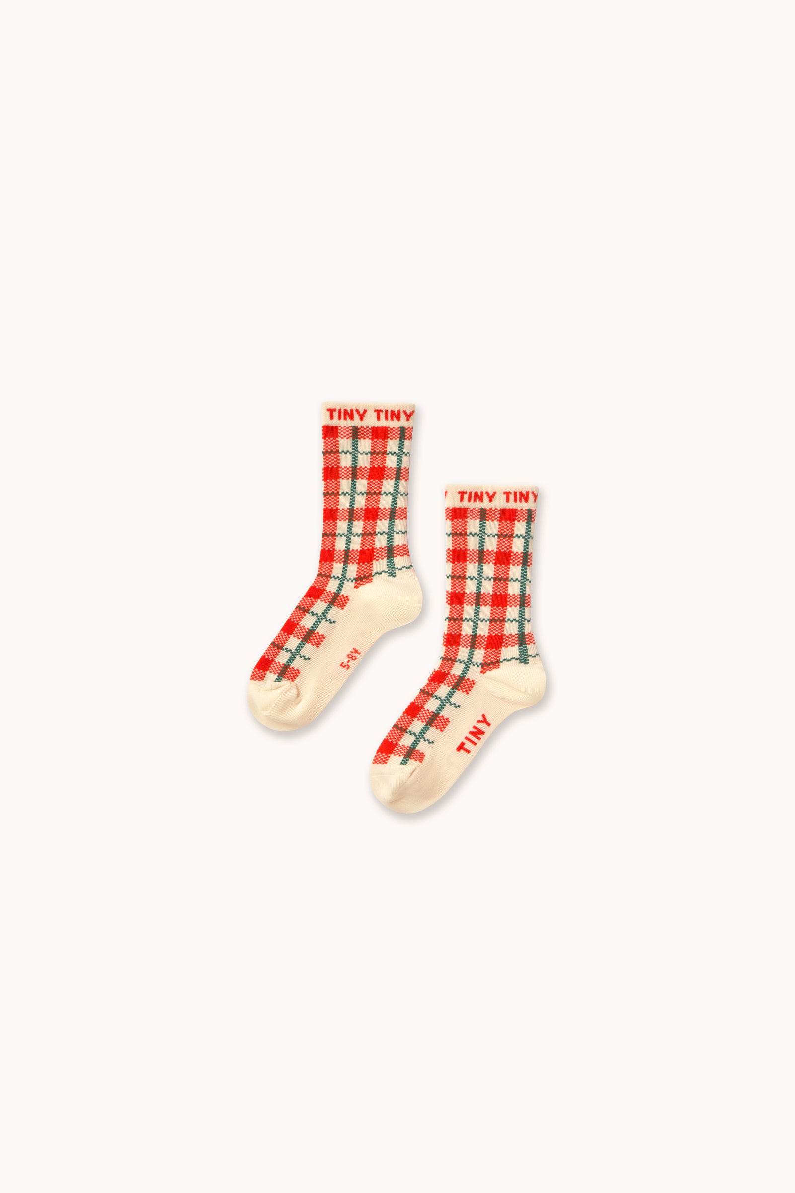 CREAM CHECK MEDIUM SOCKS