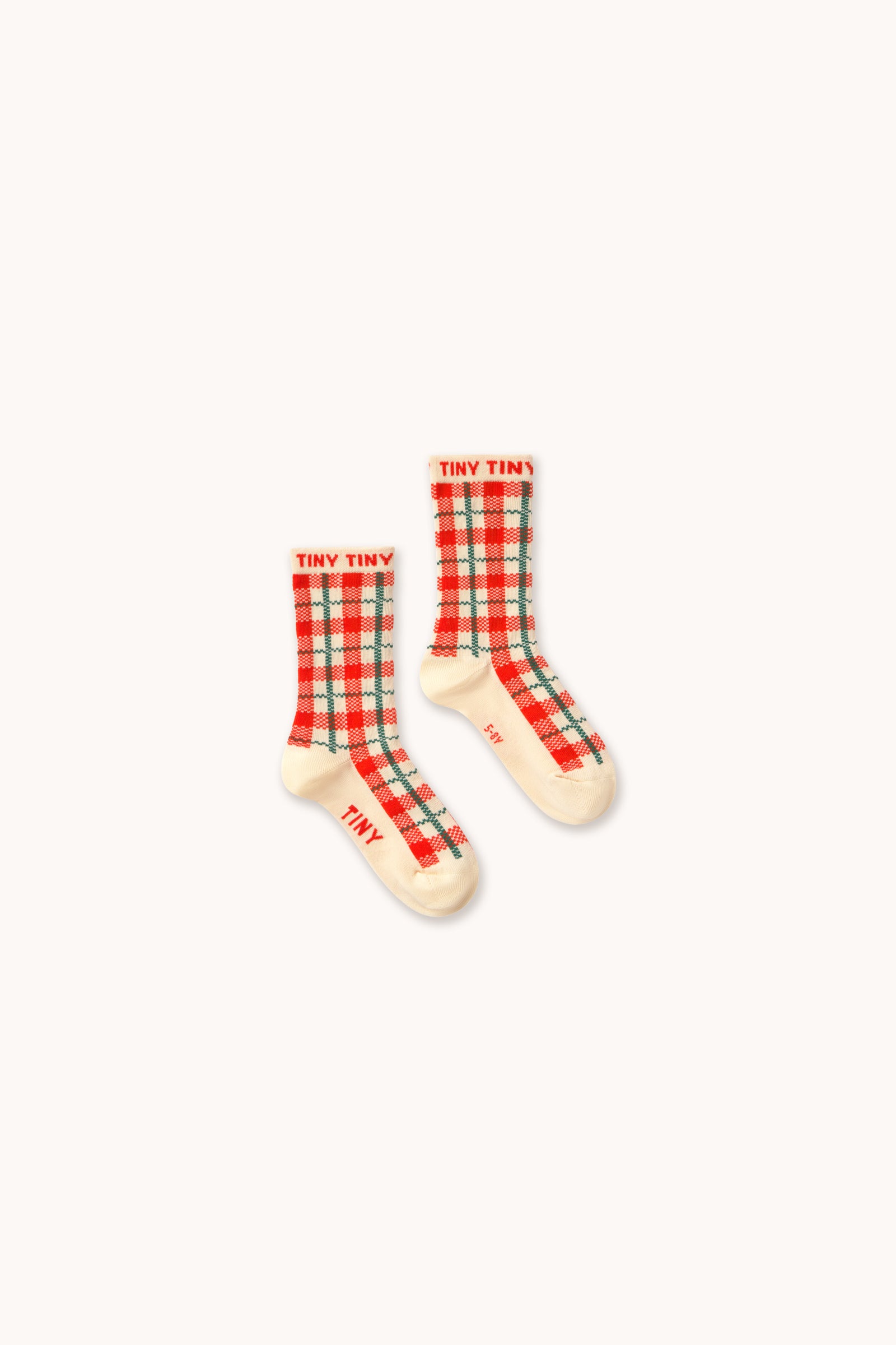 CREAM CHECK MEDIUM SOCKS