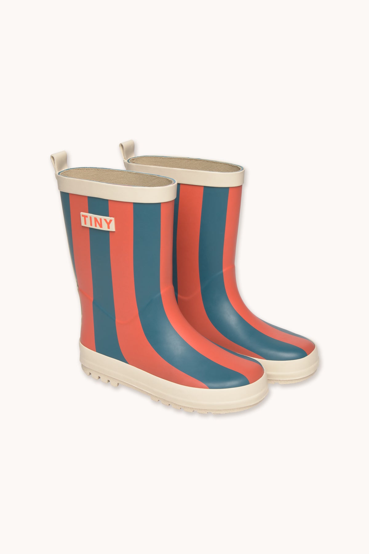 RED-BLUE STRIPES RAIN BOOT