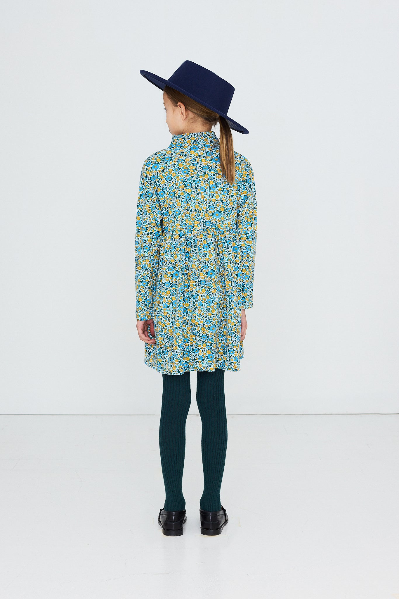 VESTIDO FLOWER PATTERN CANALÉ DE CUELLO ALTO