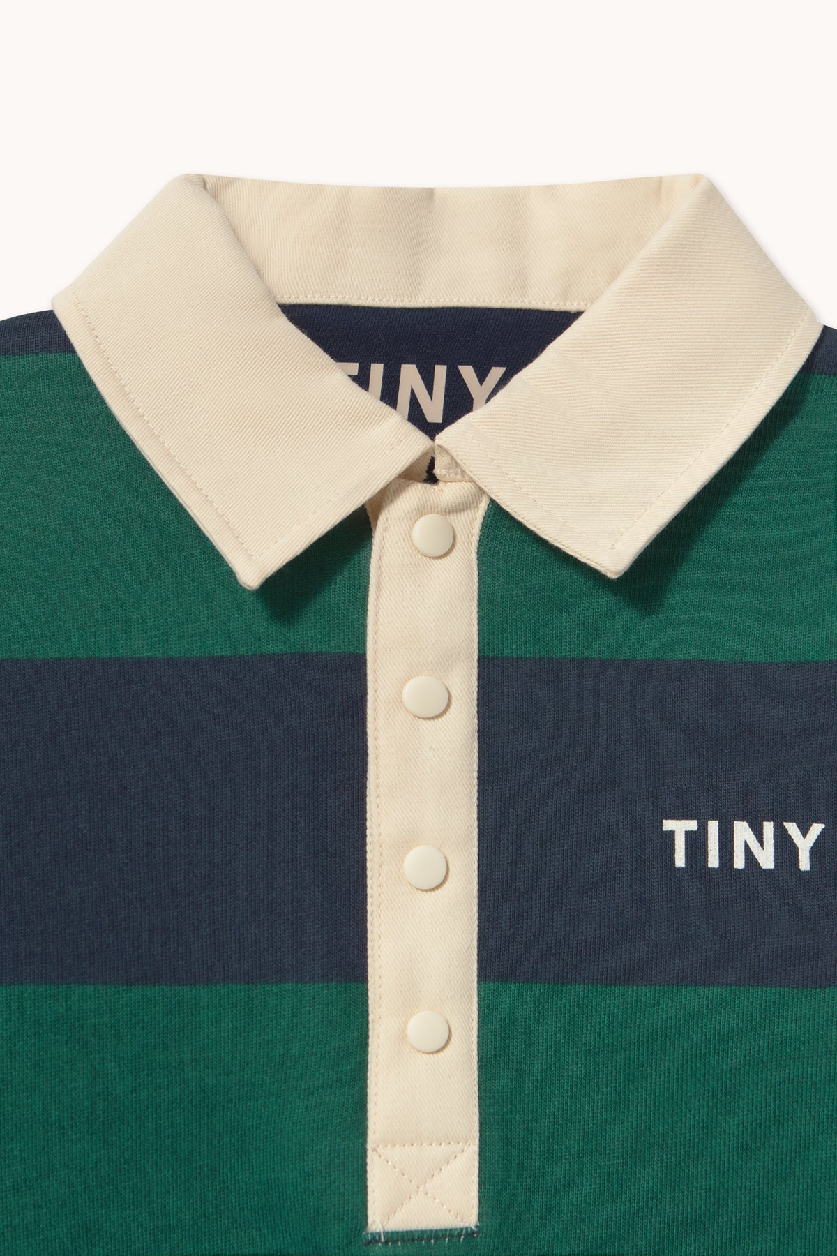 NAVY STRIPES POLO SWEATSHIRT