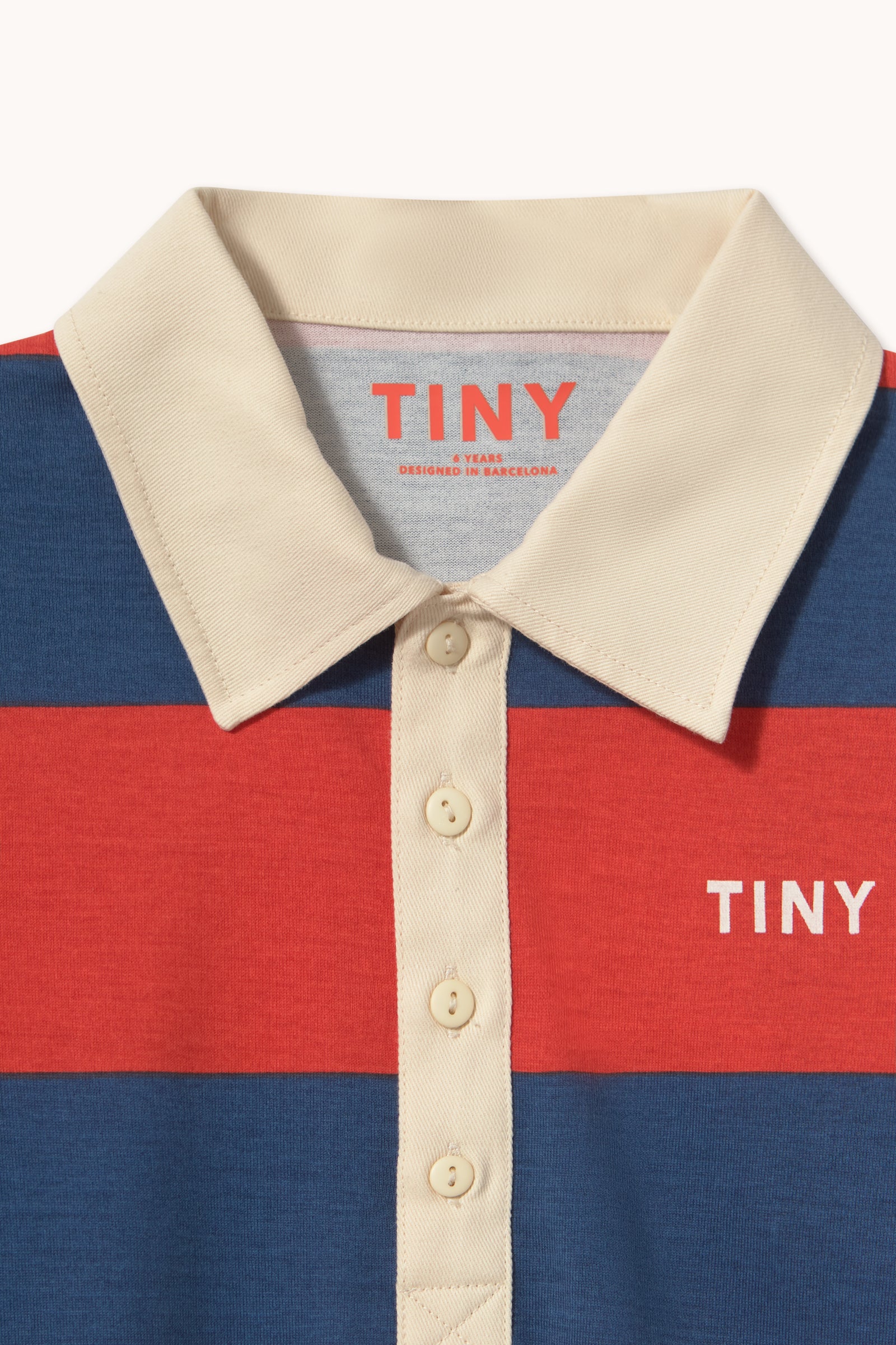 DARK RED STRIPES POLO SWEATSHIRT