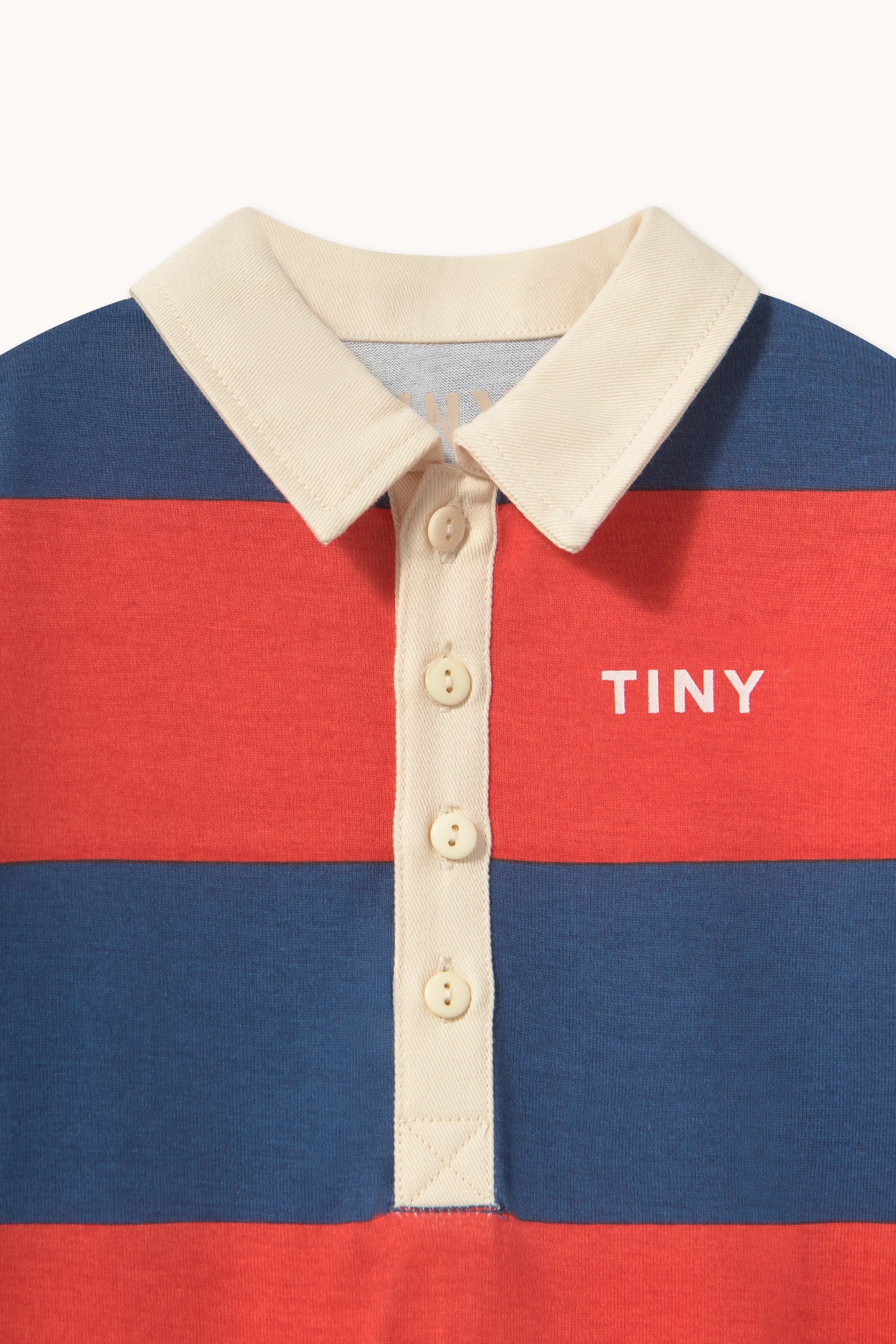 DARK RED STRIPES POLO ONE-PIECE
