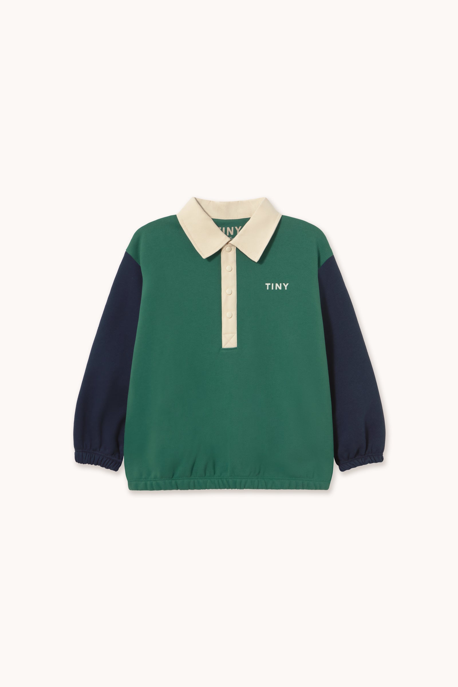 CAMISETA DE MANGA LARGA CON CUELLO POLO COLOR BLOCK