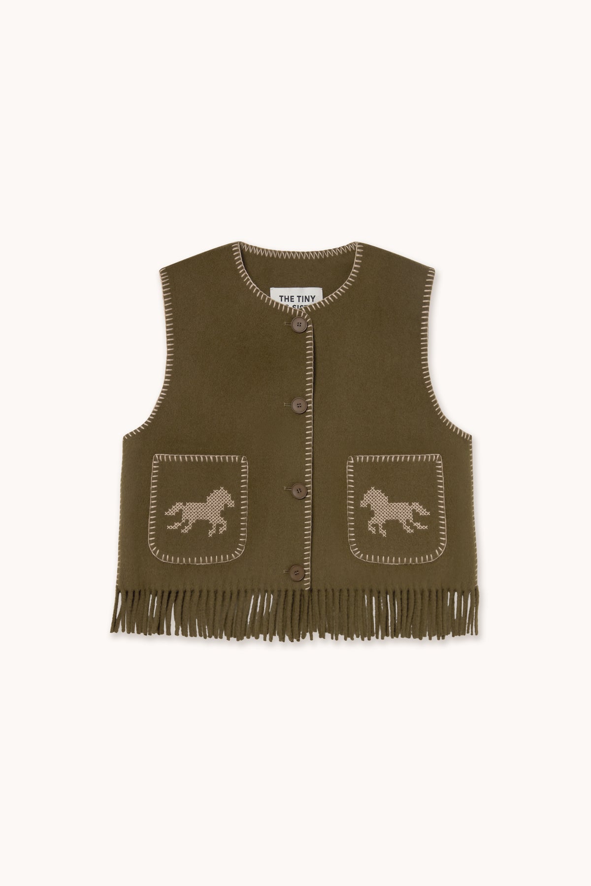 HORSES EMBROIDERED VEST