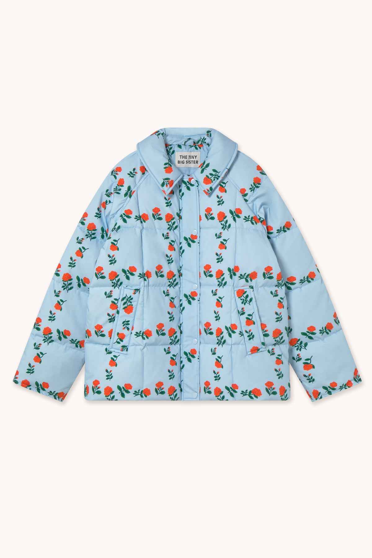 VESTE MI-LONGUE ROSES