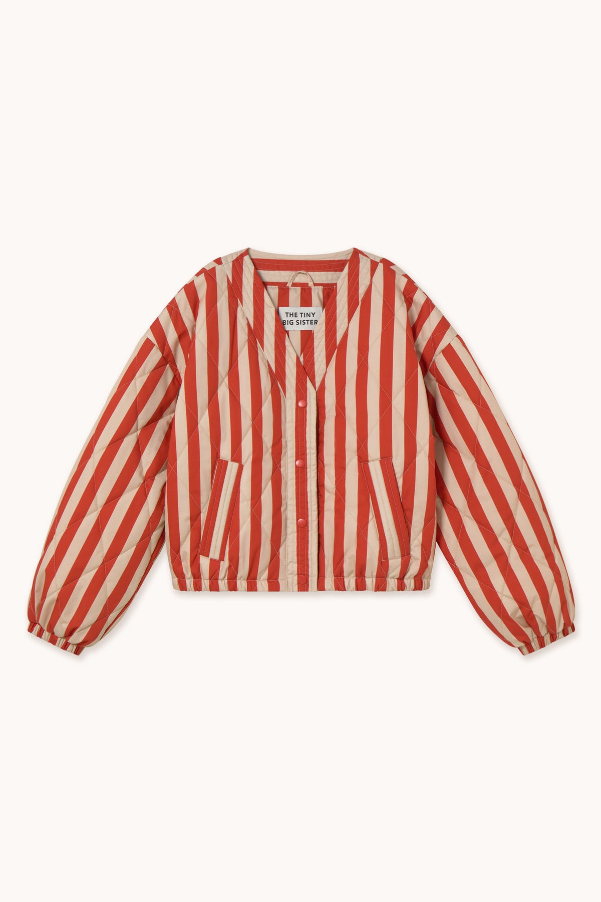 VESTE À COL V RAYÉ