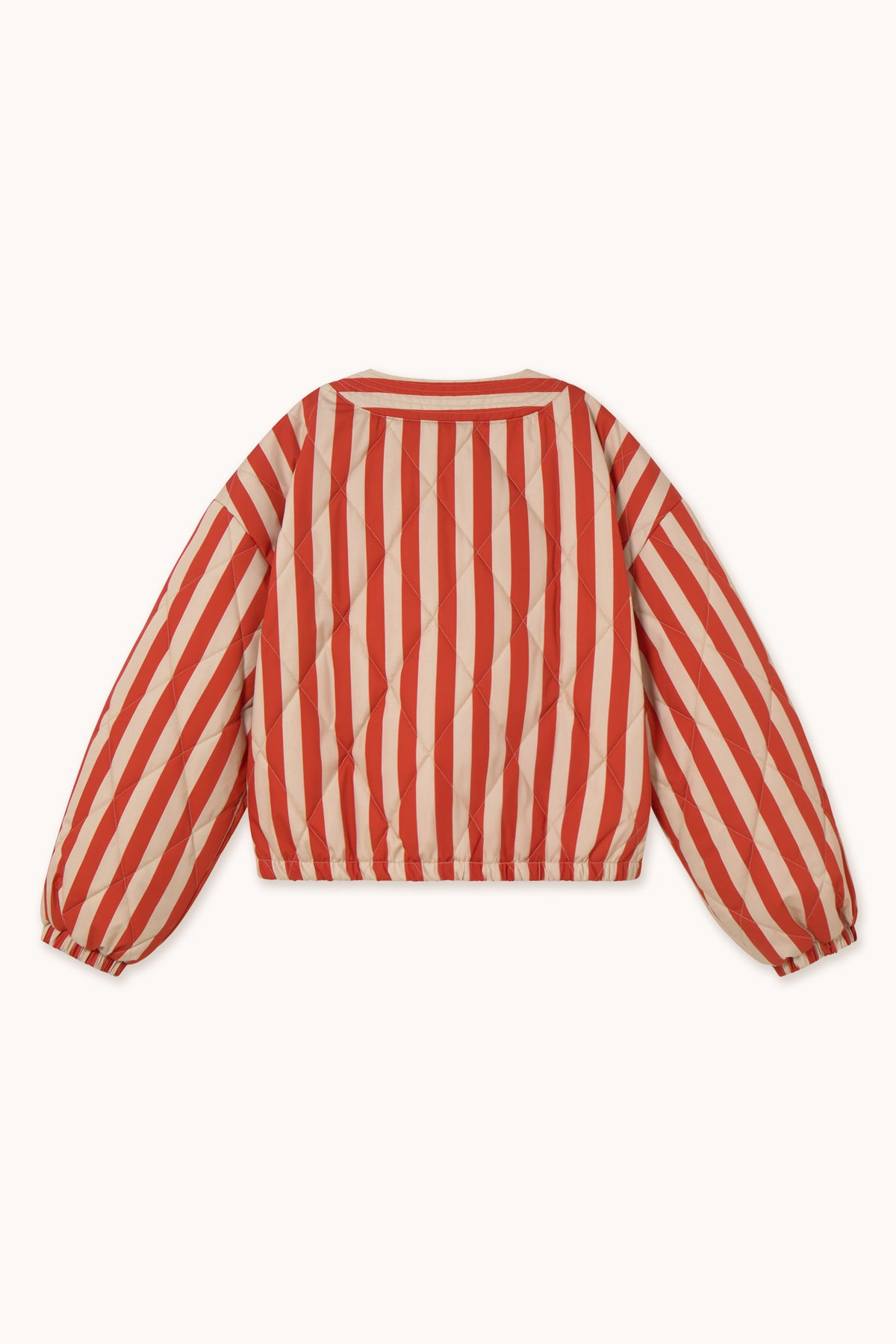 VESTE À COL V RAYÉ