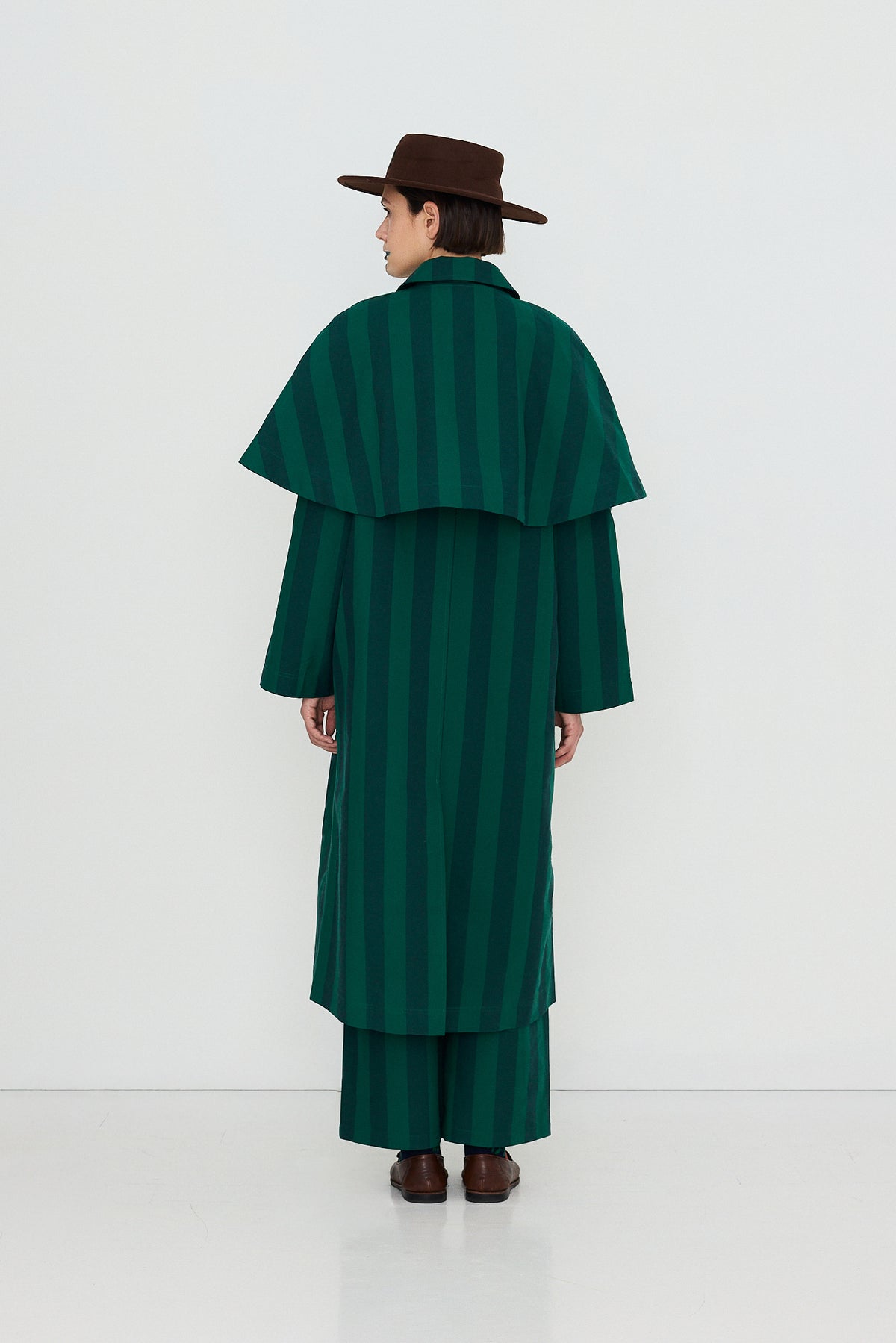 WIDE STRIPES TRENCH COAT