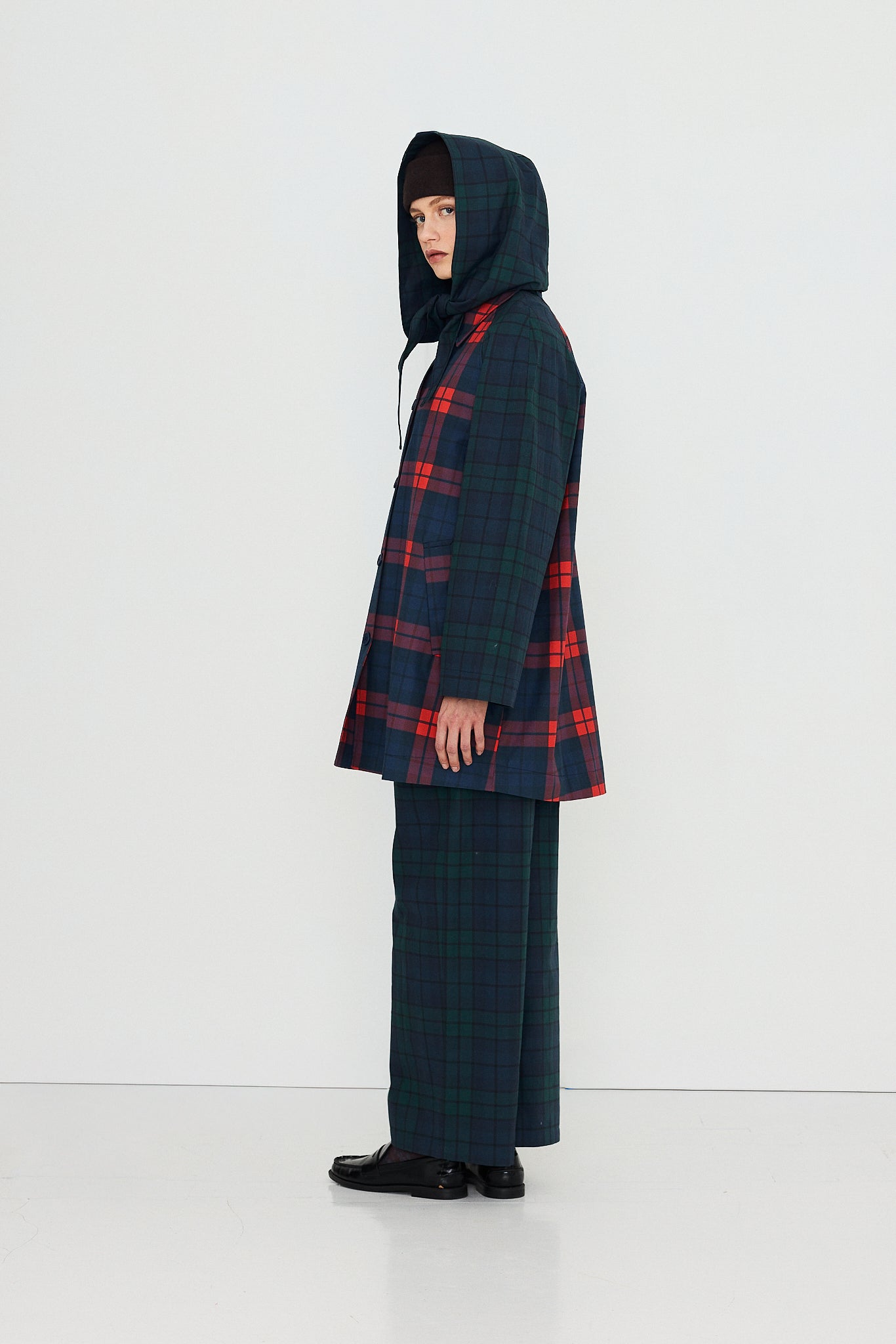 GABARDINA CHECK HOOD
