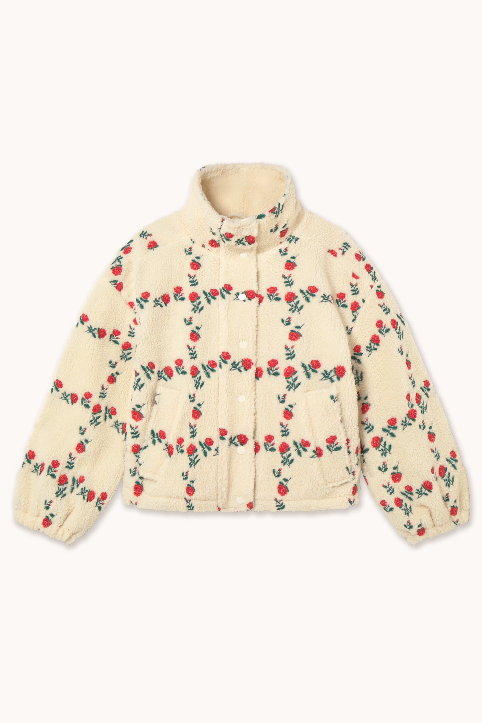 CHAQUETA SHERPA ROSES GRID