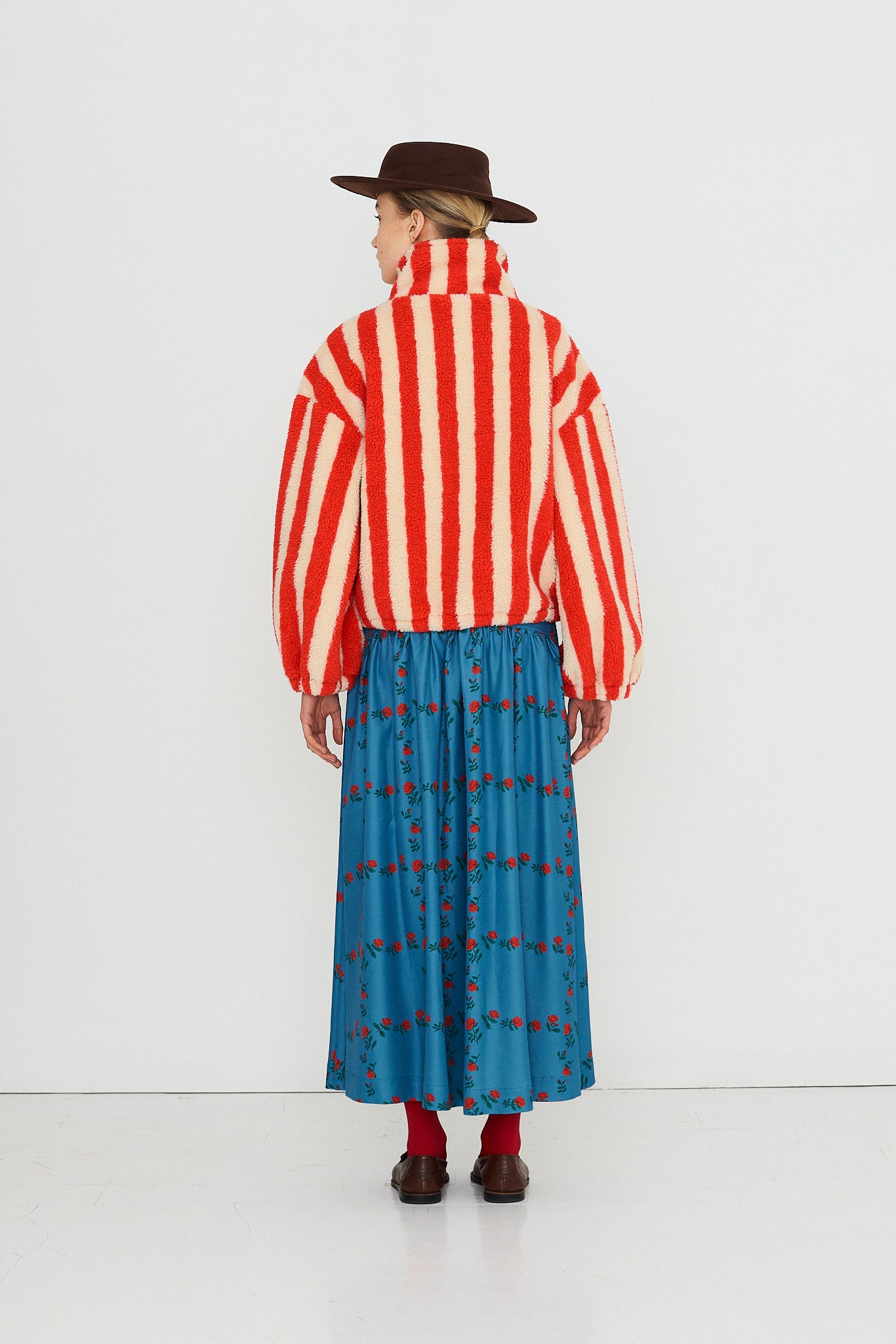 STRIPED SHERPA JACKET