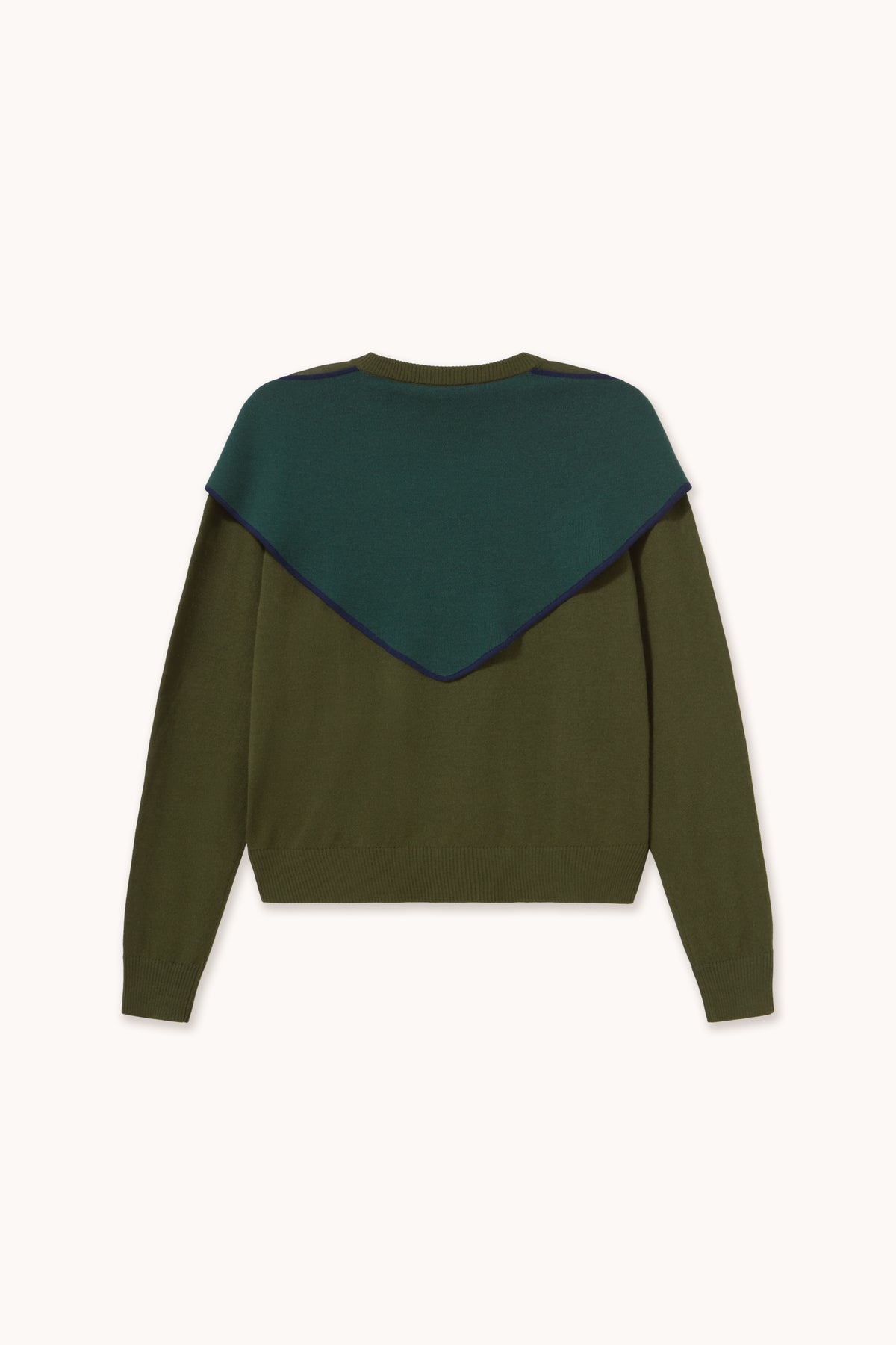 CONTRAST SCARF NECK LARA CARDIGAN