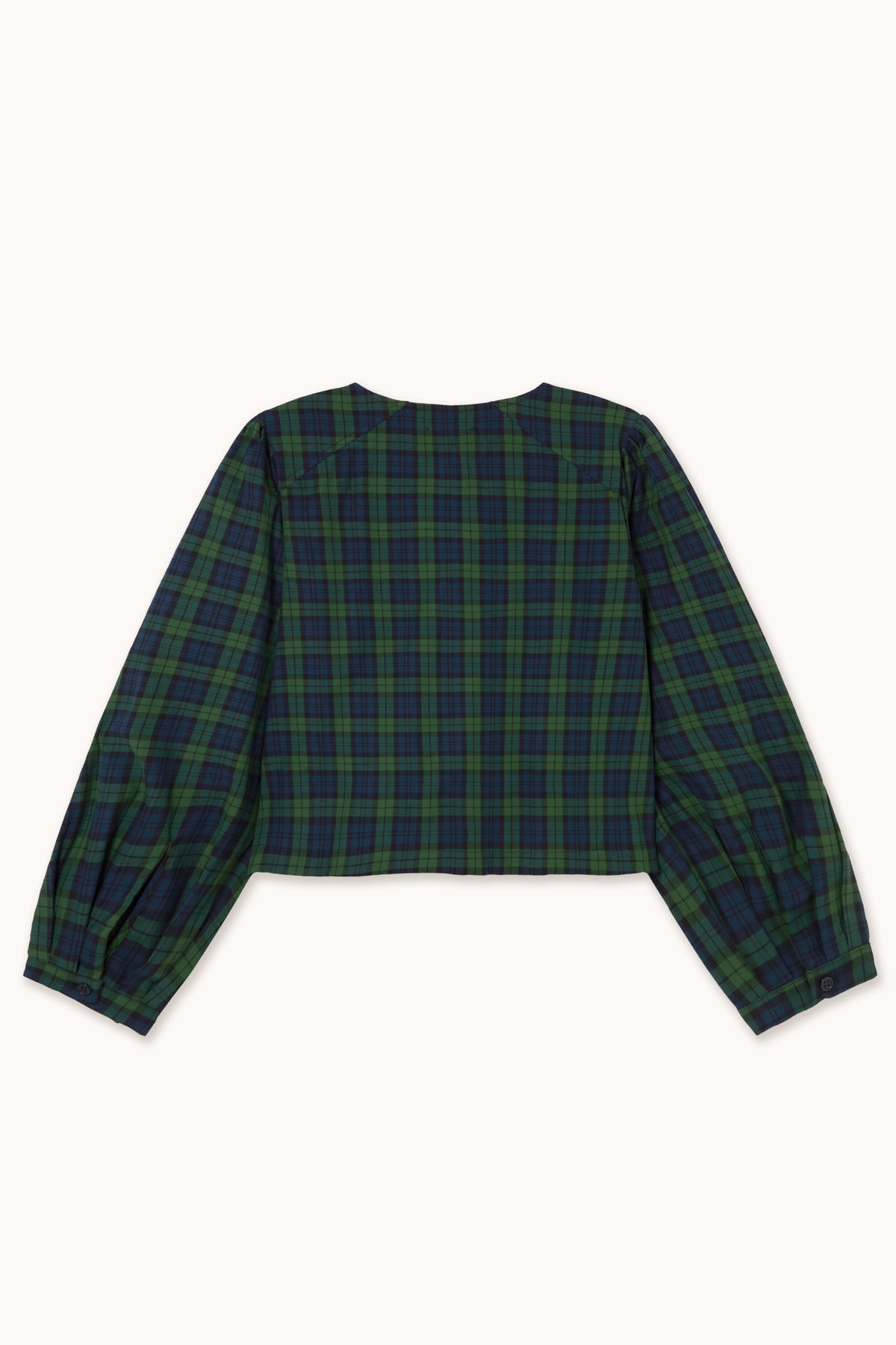 BLUSA GREEN CHECK BOW